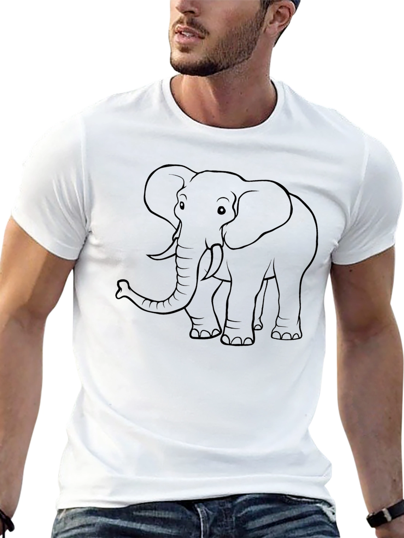 Elephant Graphic T-Shirt - Black