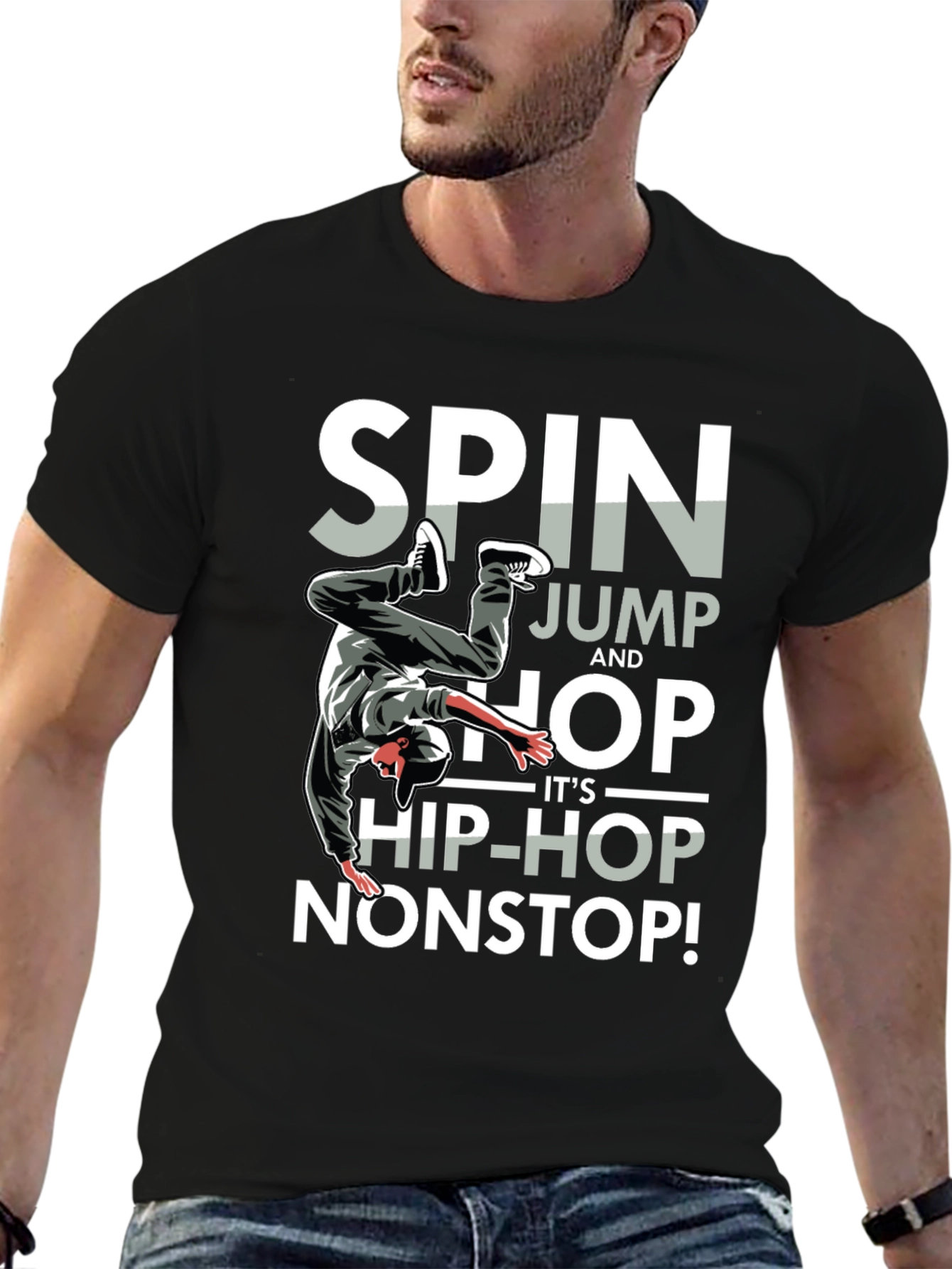Spin Jump Hop Hip-Hop Nonstop Mens T-Shirt
