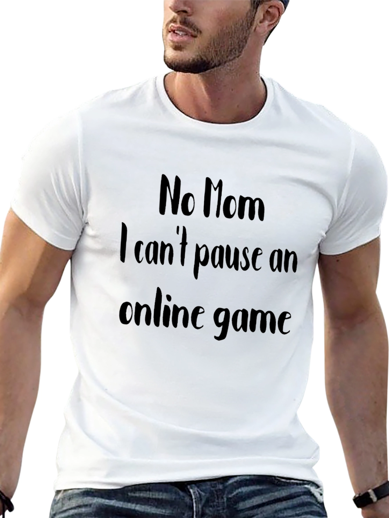 Gamers Tee: No Mom Cant Pause Online Game