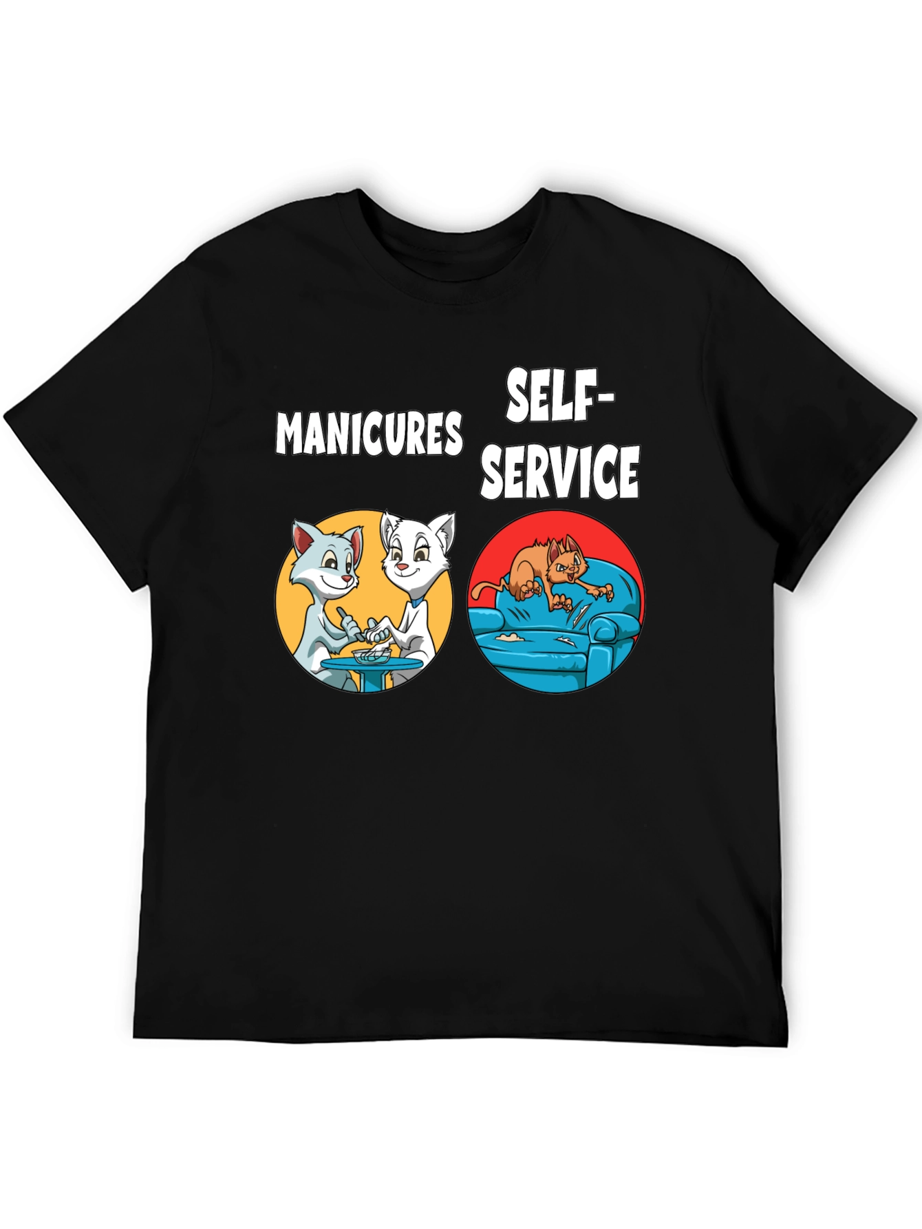 Manicures Self-Service Cat Graphic Tee
