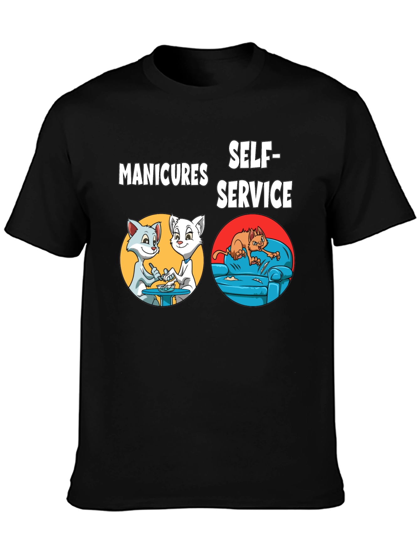 Manicures Self-Service Cat Graphic Tee