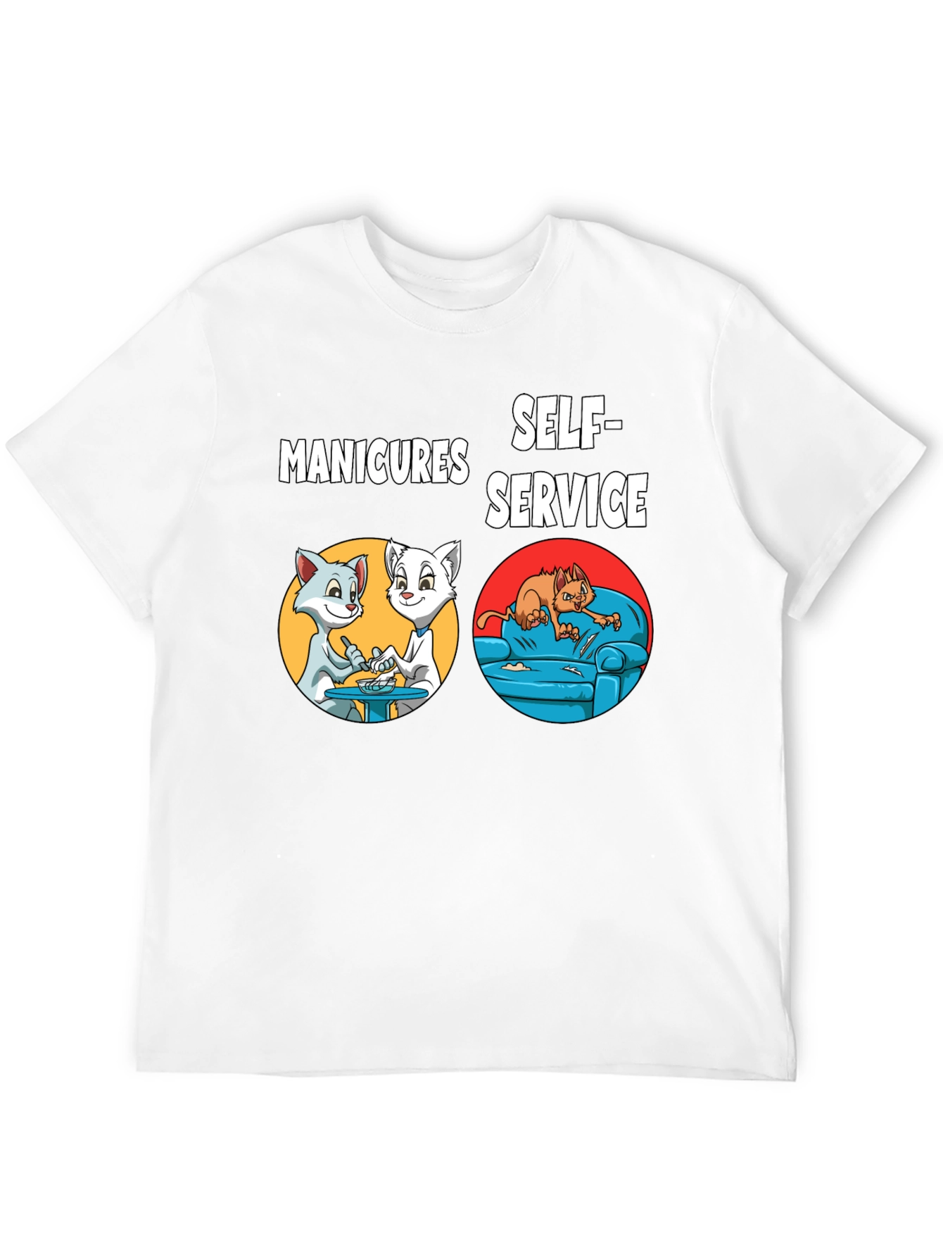 Manicures Self-Service Cat Graphic Tee