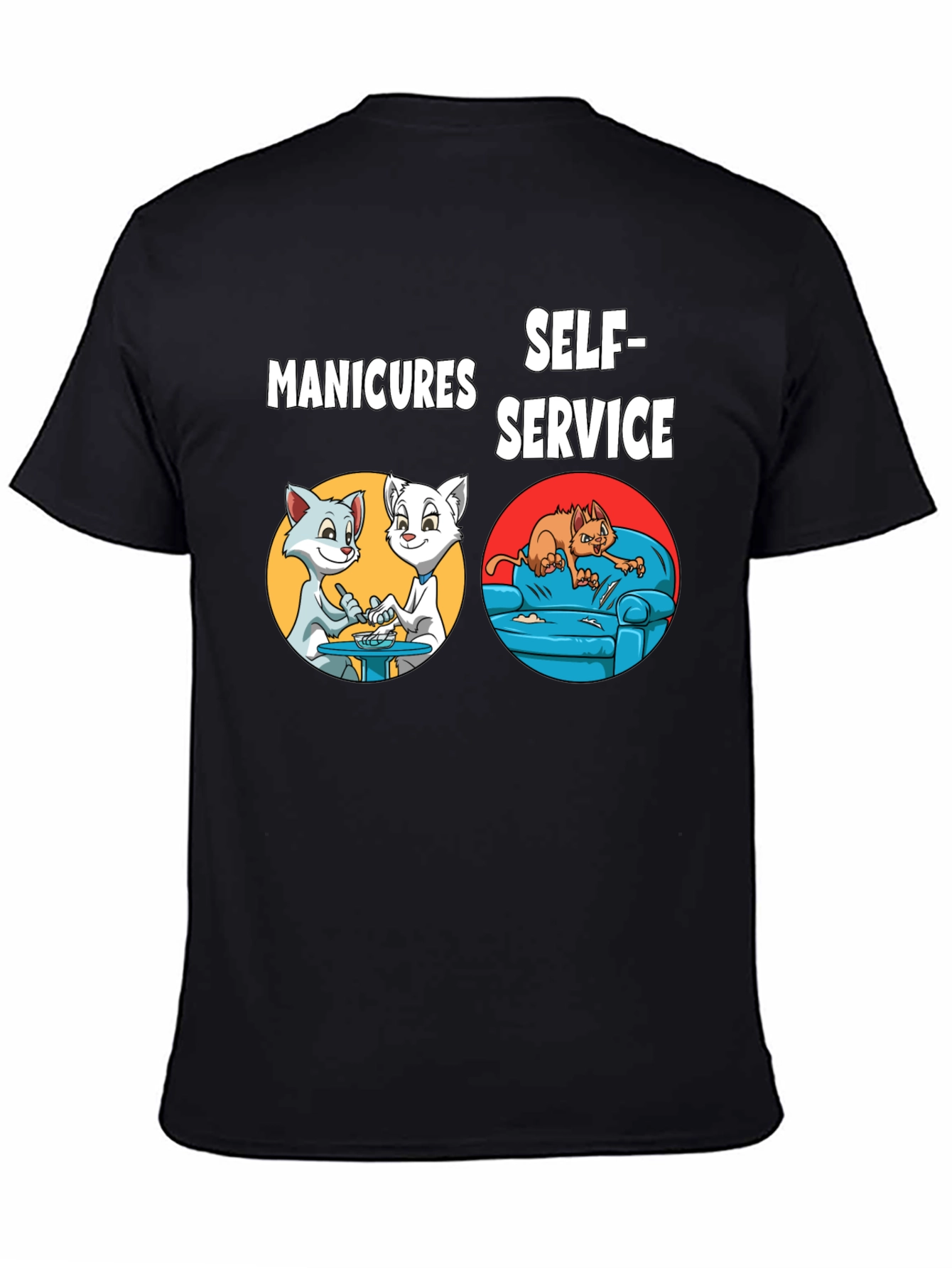 Manicures Self-Service Cat Graphic Tee