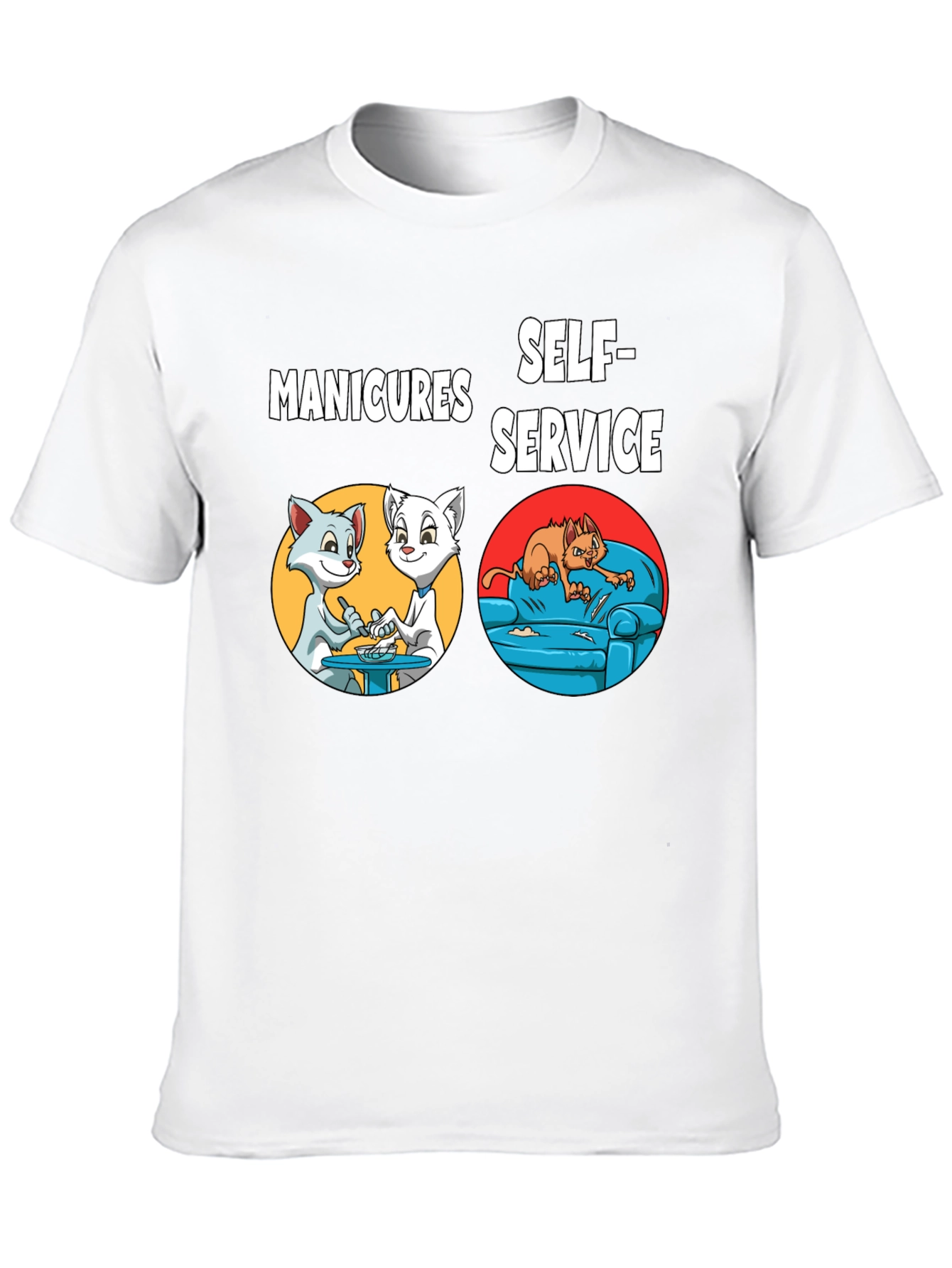 Manicures Self-Service Cat Graphic Tee