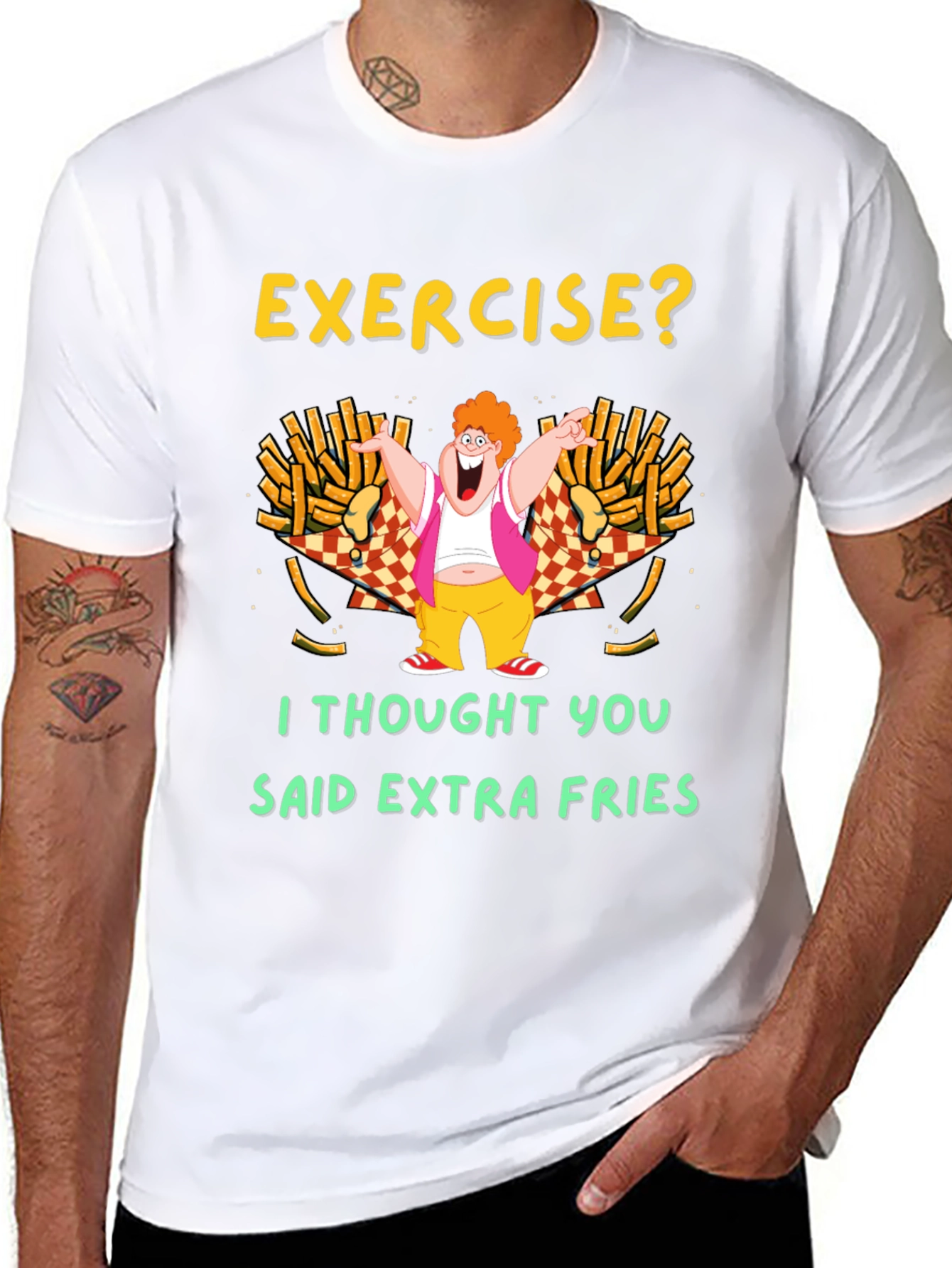 Exercise? Extra Fries T-Shirt