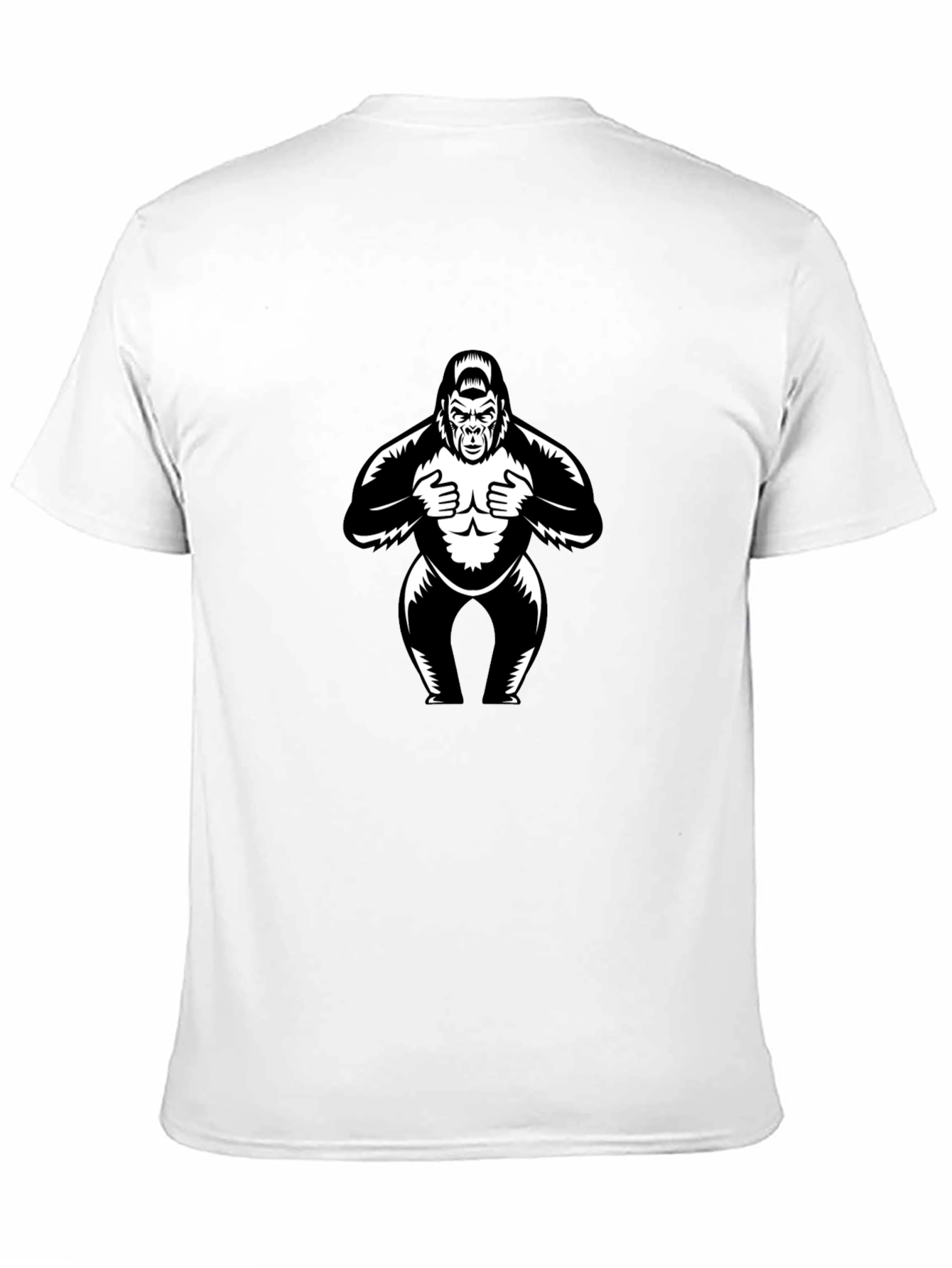 Graphic Gorilla Tee - Black Cotton Casual Wear