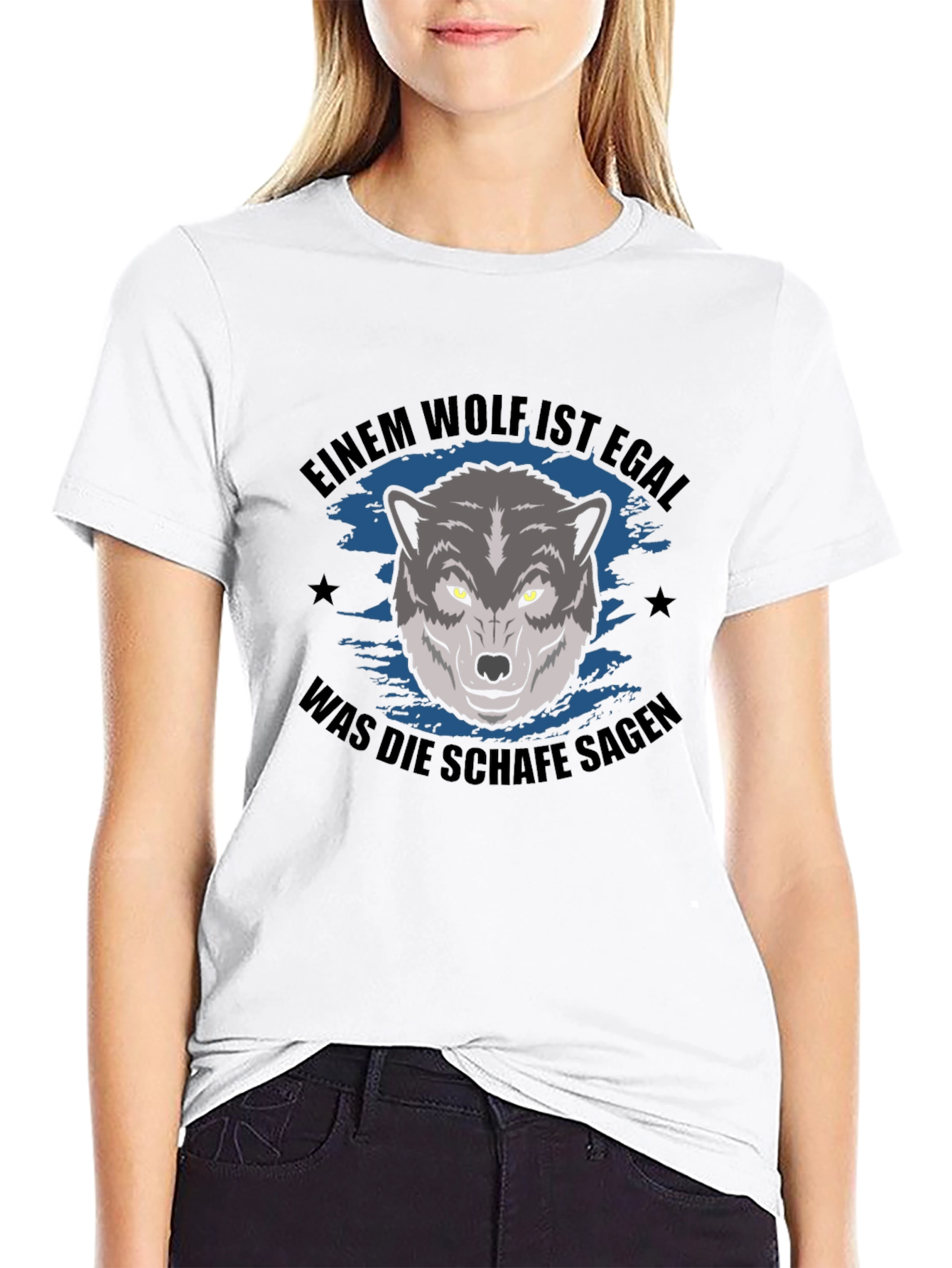 Wolf Graphic T-Shirt - German Slogan