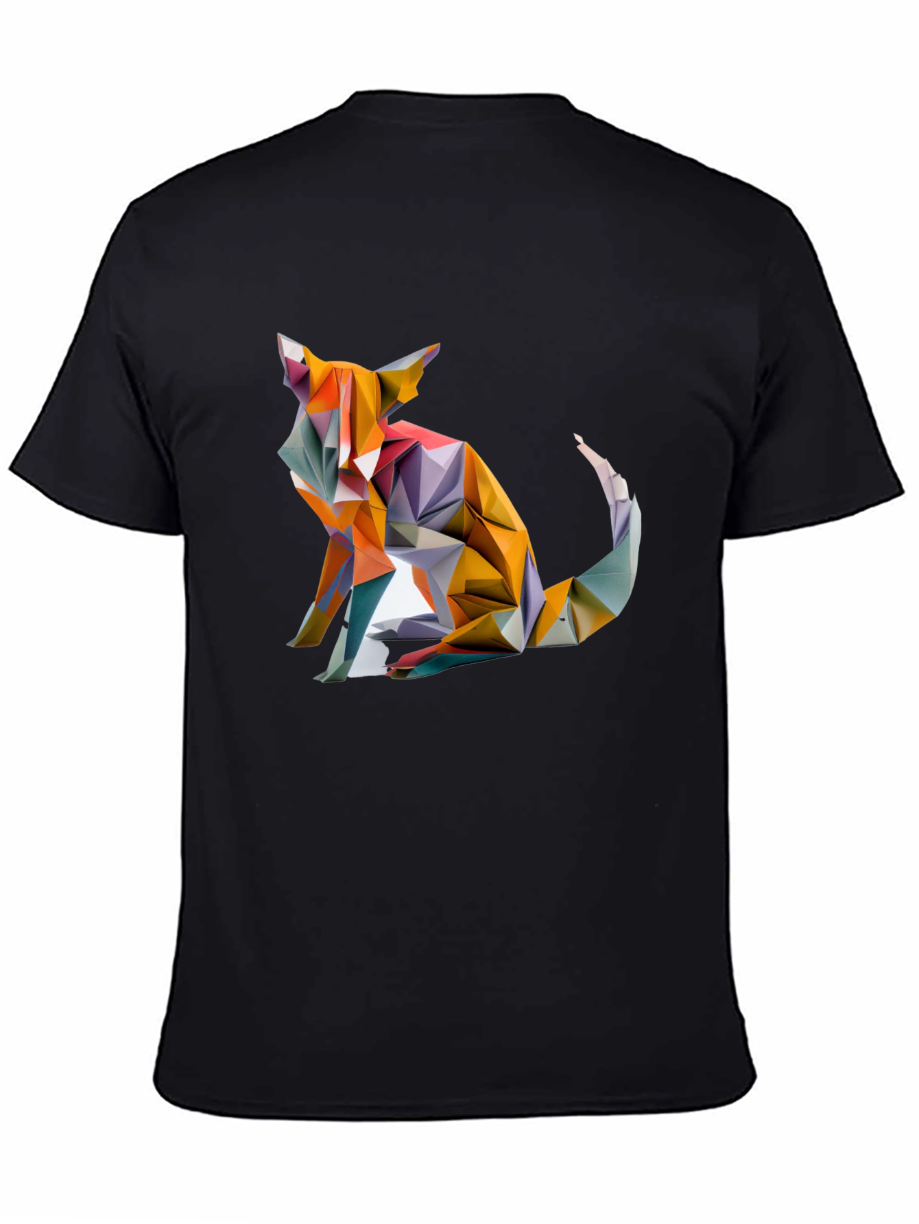 Geometric Fox Graphic Tee - Stylish Mens T-Shirt