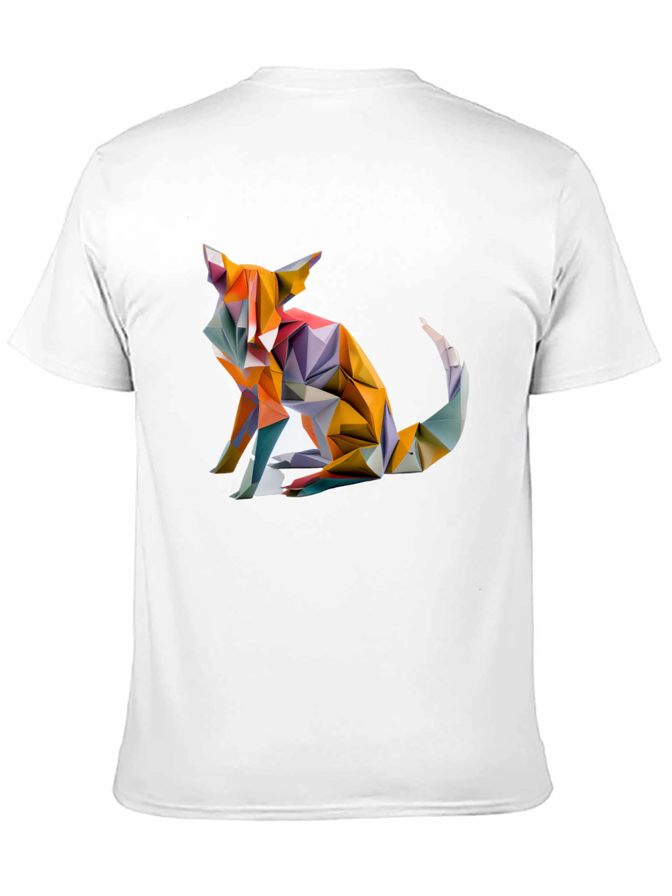 Geometric Fox Graphic Tee - Stylish Mens T-Shirt