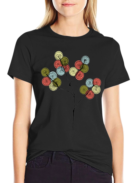 Floral Tree Graphic Tee - Stylish Mens Black T-Shirt
