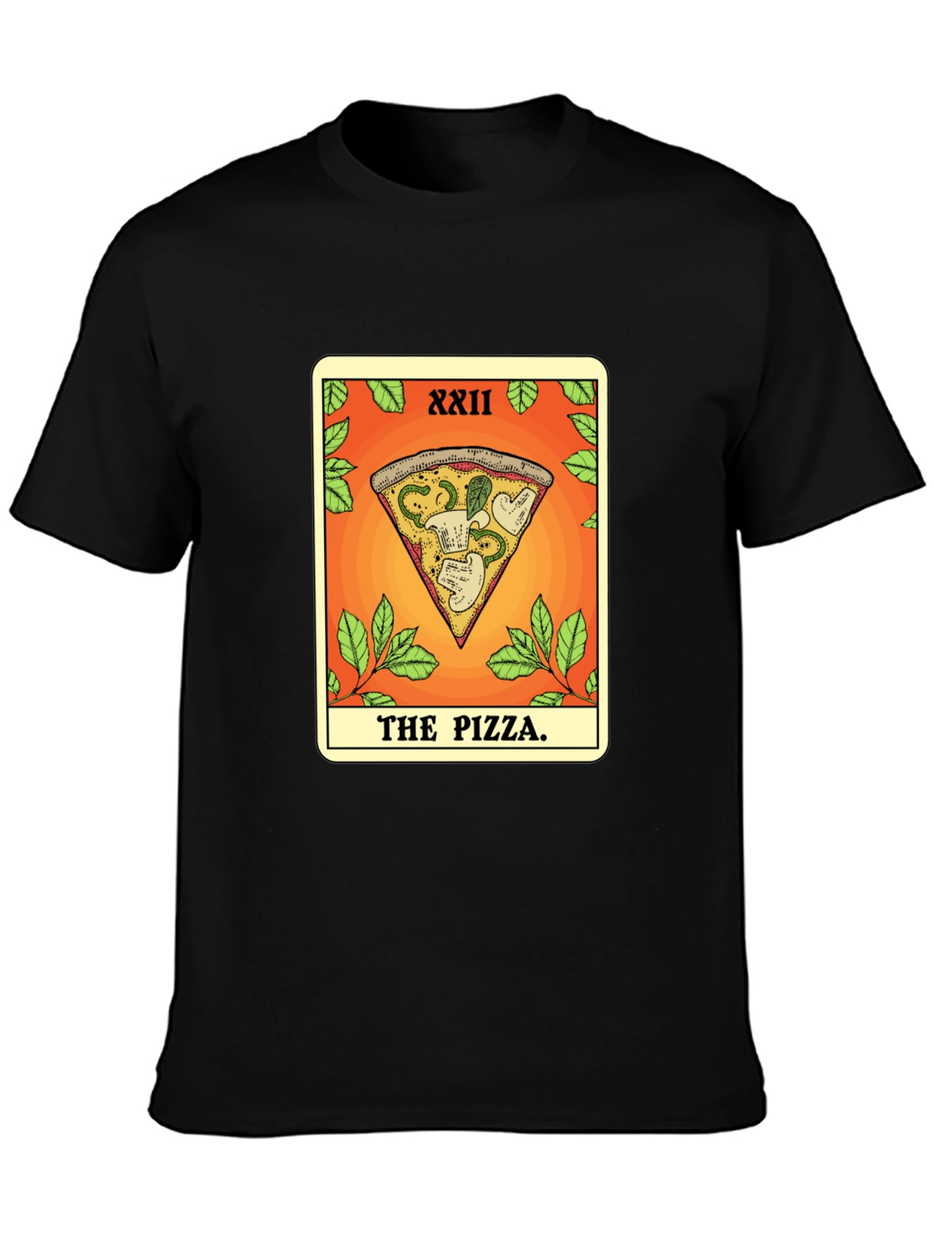Pizza Tarot Card T-Shirt - Novelty Graphic Tee