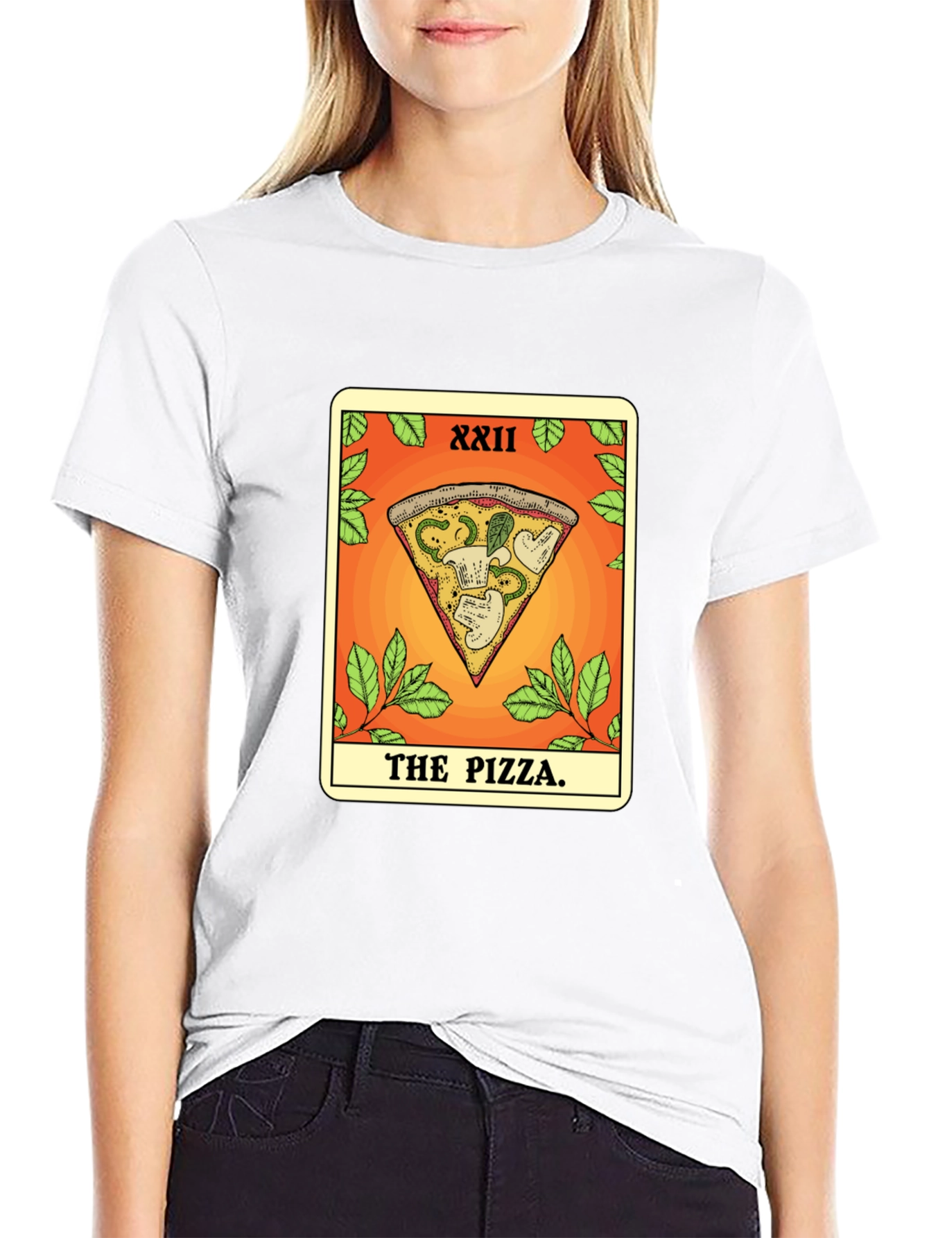 Pizza Tarot Card T-Shirt - Novelty Graphic Tee