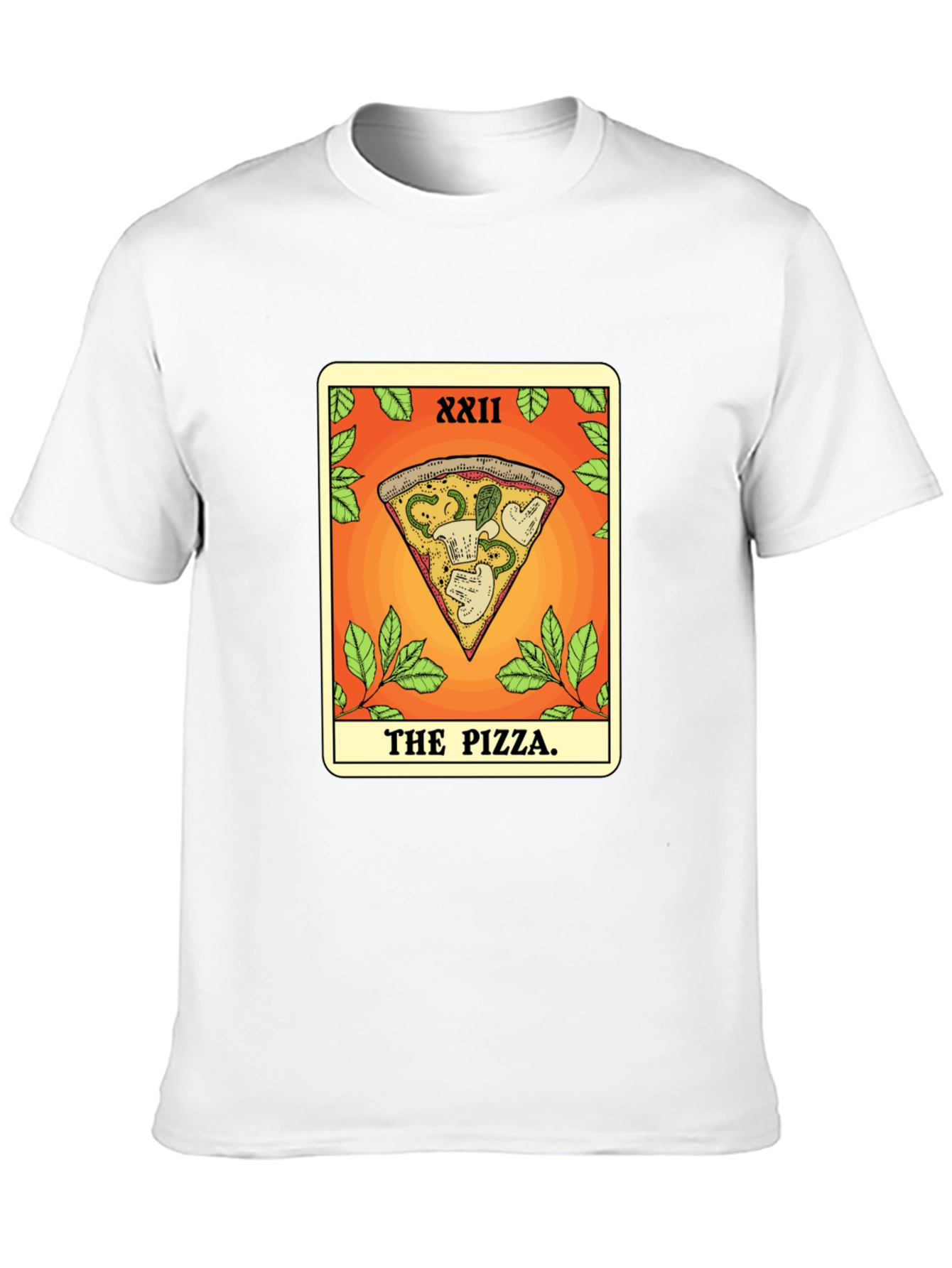 Pizza Tarot Card T-Shirt - Novelty Graphic Tee
