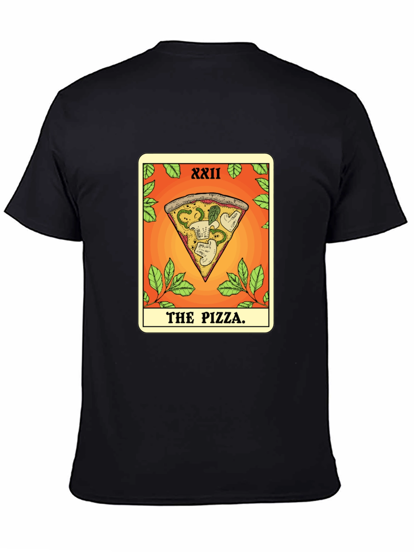 Pizza Tarot Card T-Shirt - Novelty Graphic Tee
