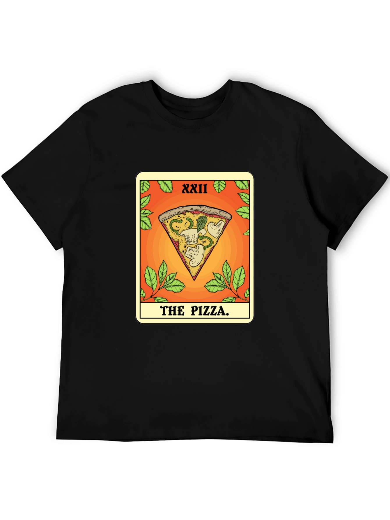 Pizza Tarot Card T-Shirt - Novelty Graphic Tee