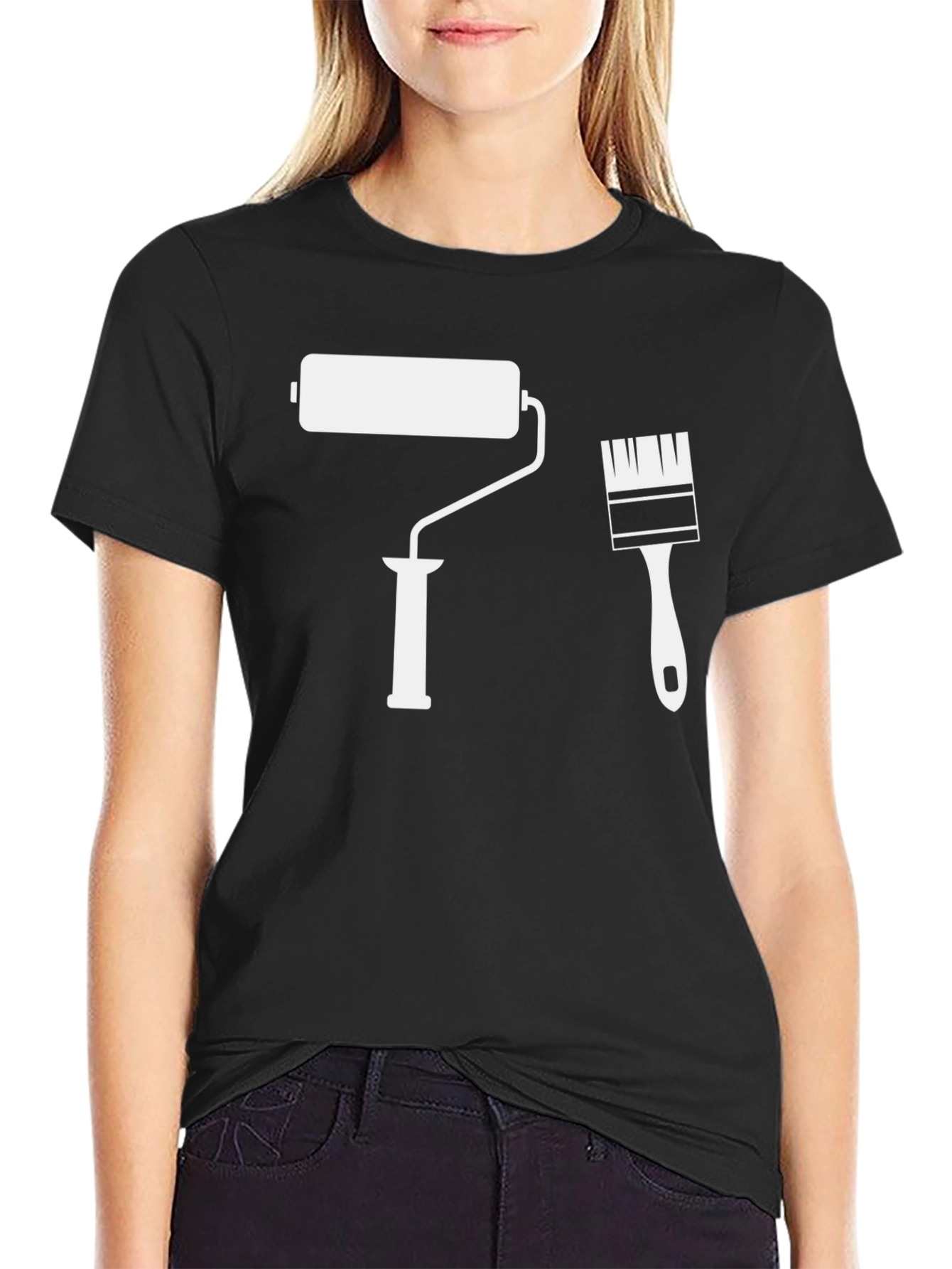Painter T-Shirt - Brush and Roller Design