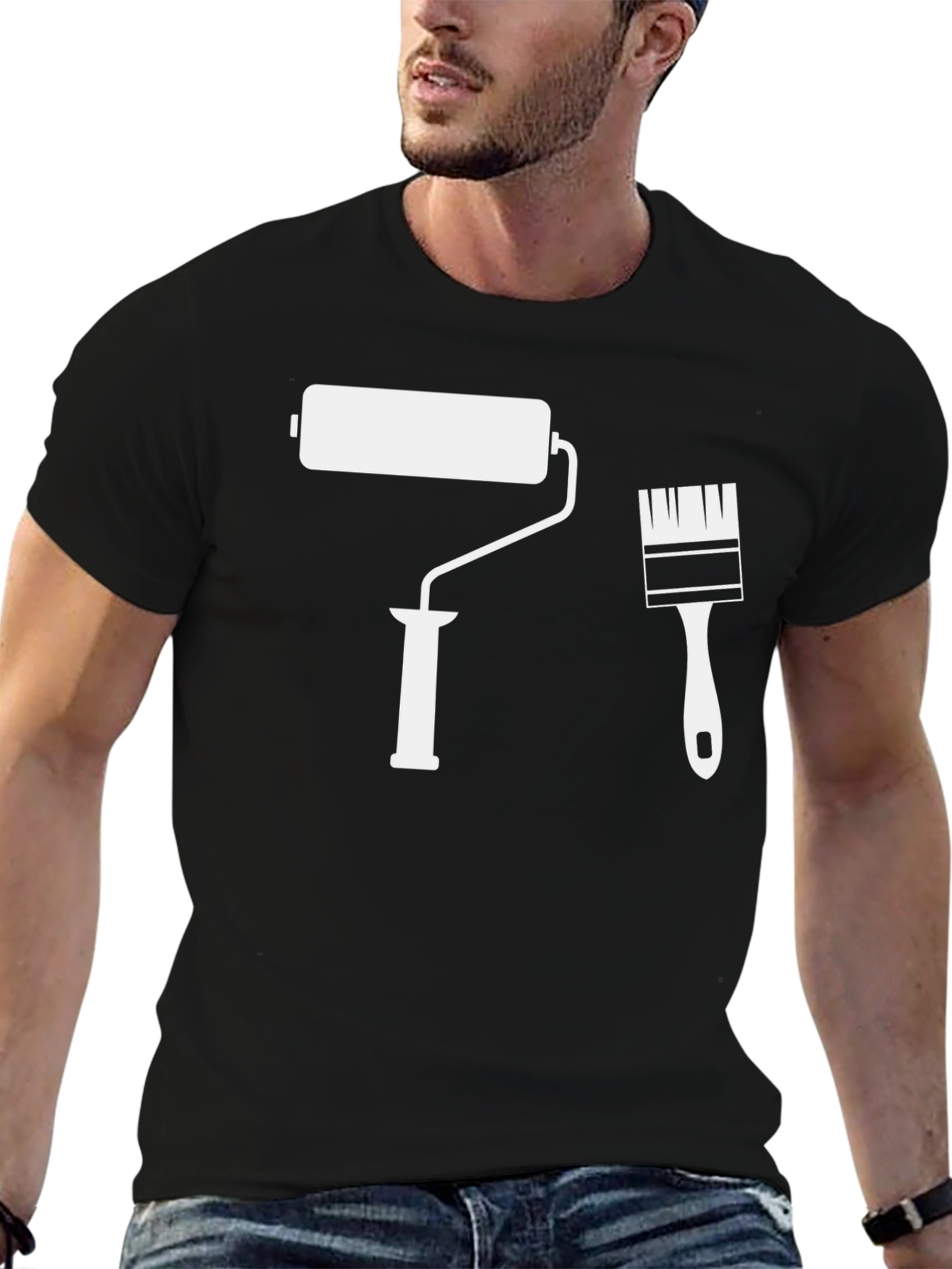 Painter T-Shirt - Brush and Roller Design