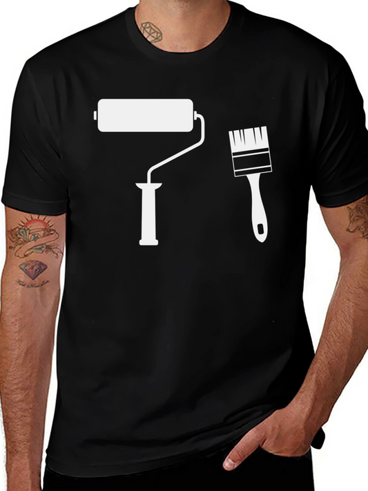 Painter T-Shirt - Brush and Roller Design