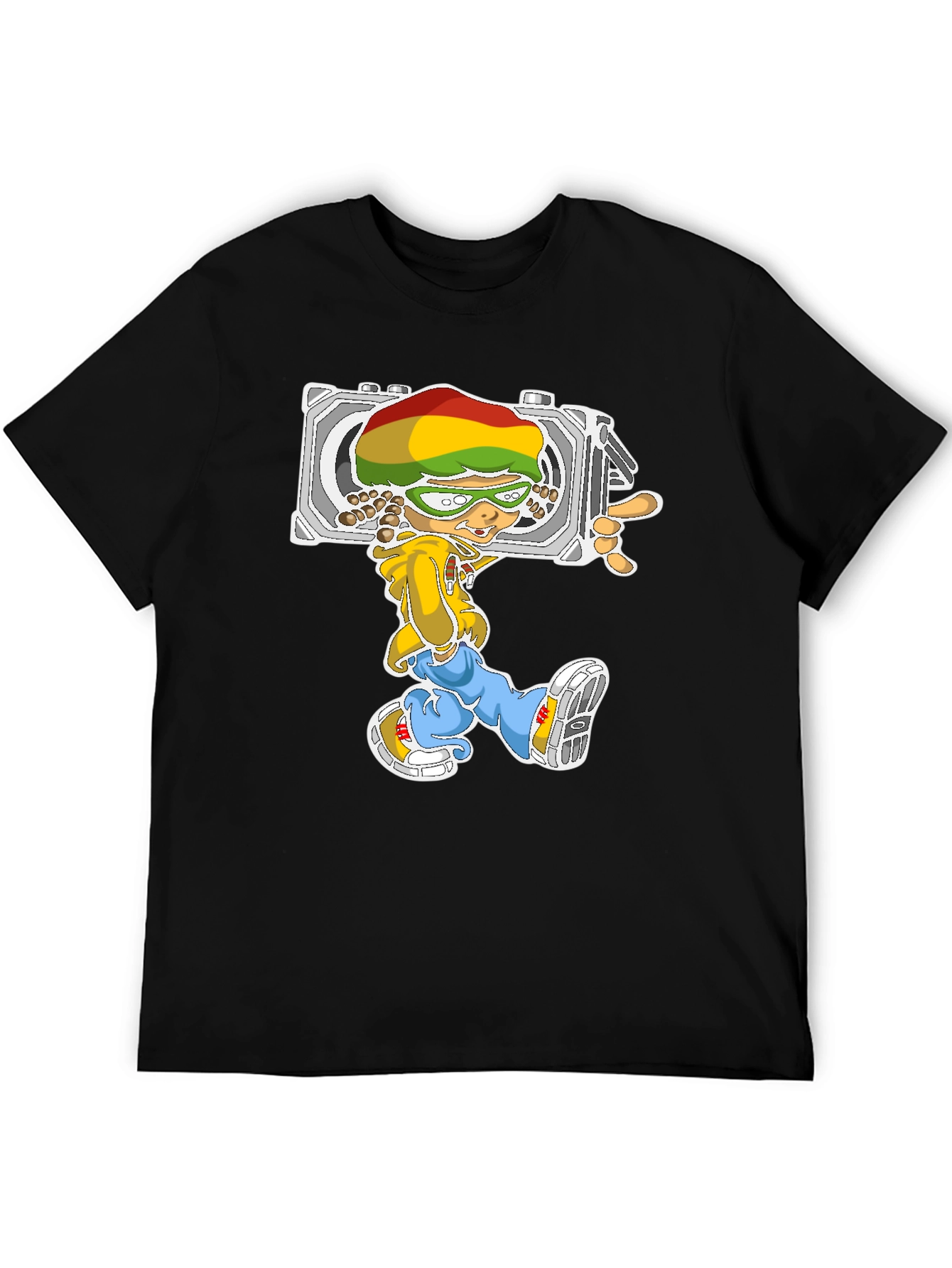 Rasta Cartoon Camera T-Shirt