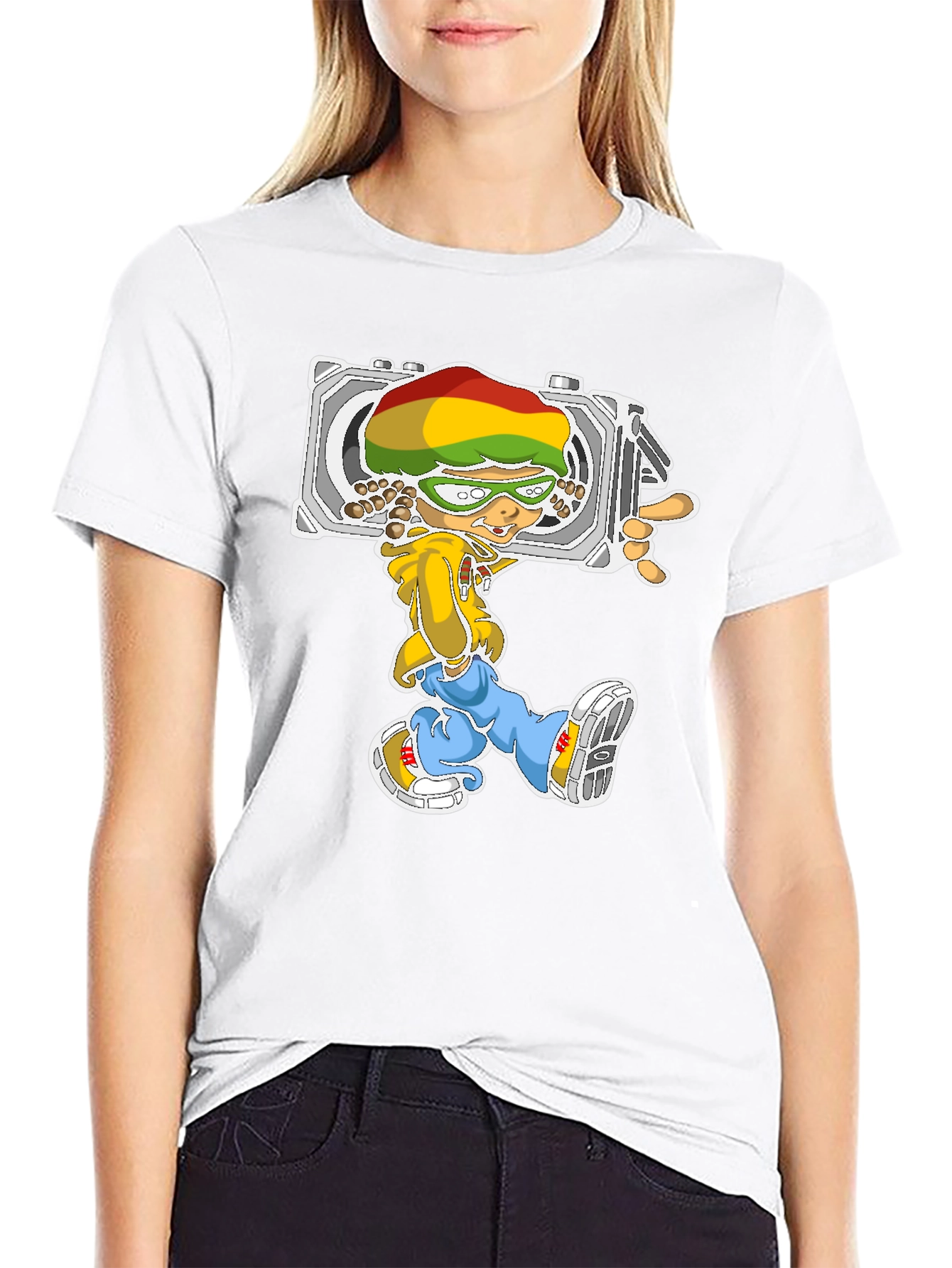 Rasta Cartoon Camera T-Shirt