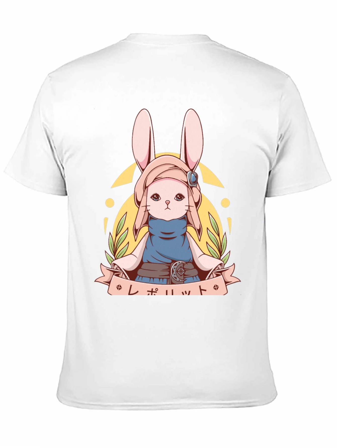 Anime Bunny T-Shirt | Unisex Black Cotton Tee