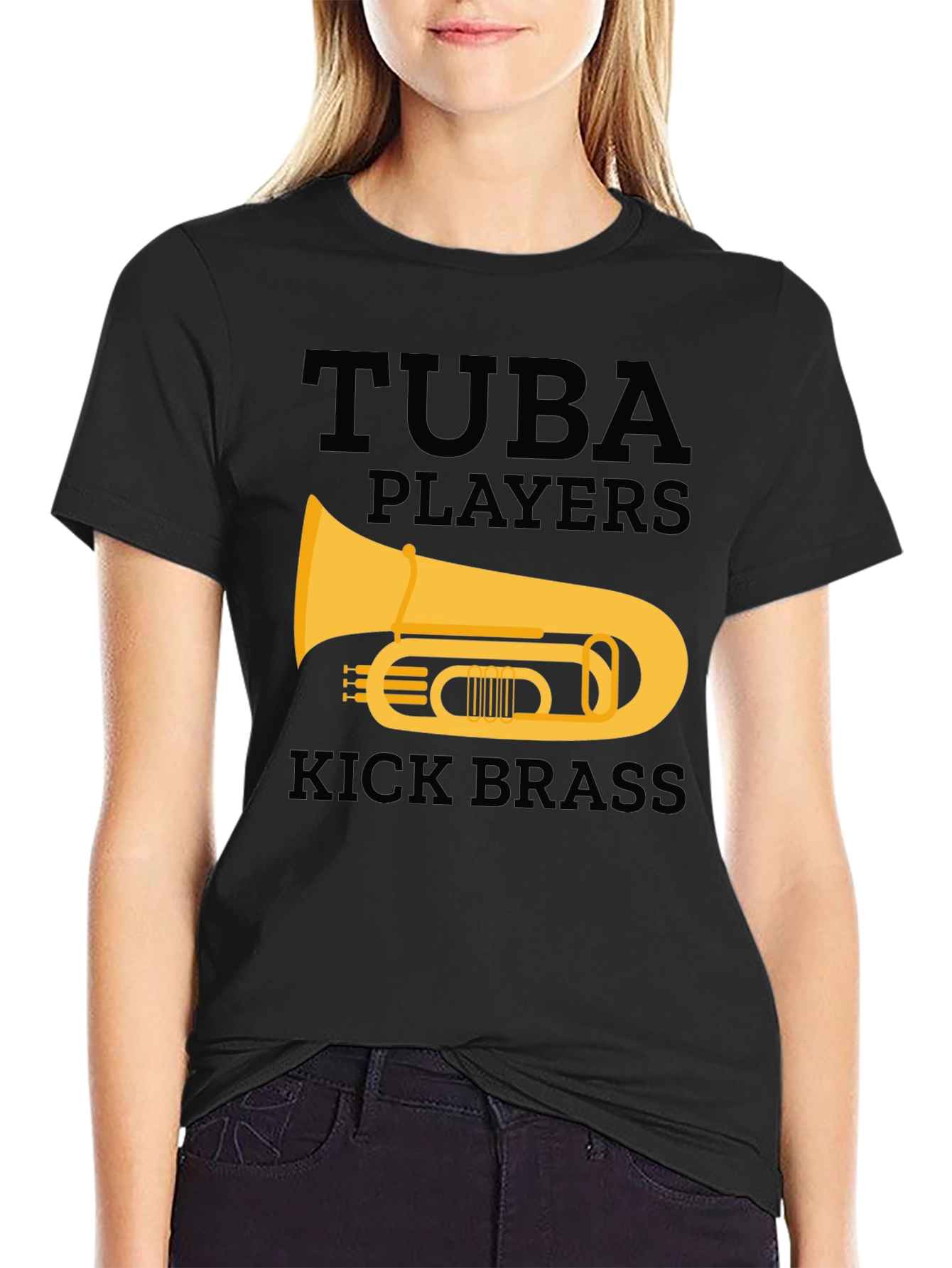 Tuba Players Kick Brass Graphic T-Shirt