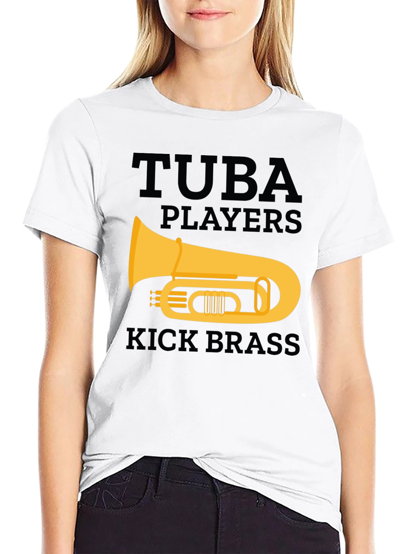 Tuba Players Kick Brass Graphic T-Shirt