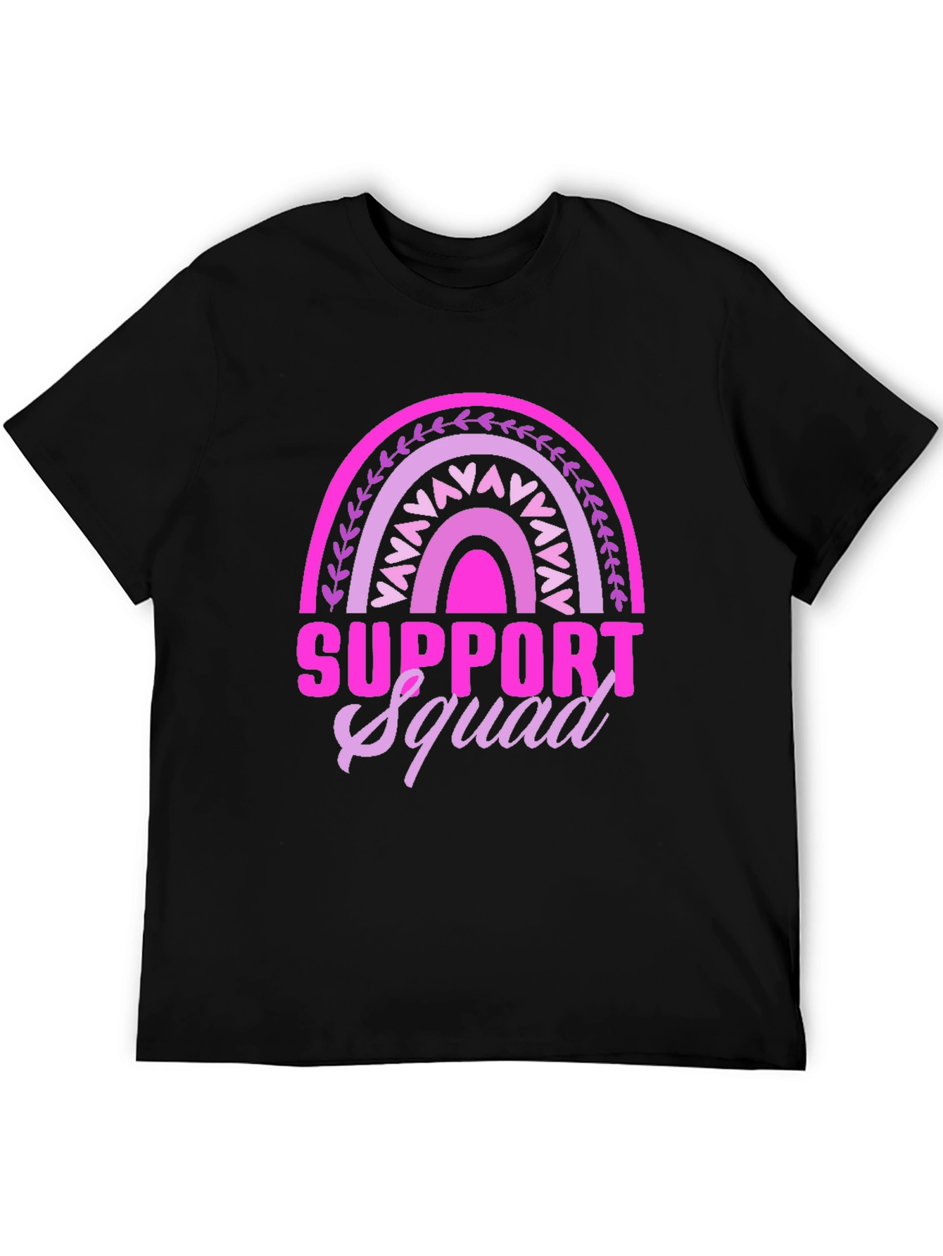 Support Squad Graphic Tee - Pink Rainbow Design