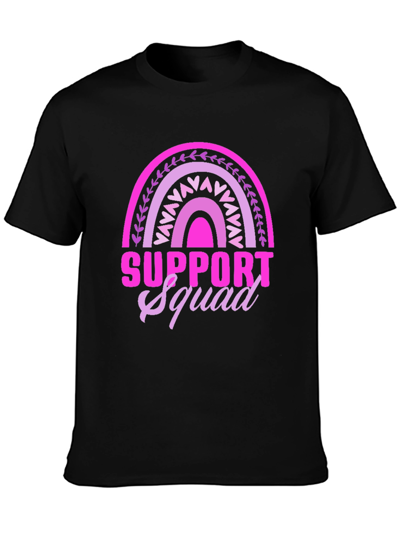 Support Squad Graphic Tee - Pink Rainbow Design