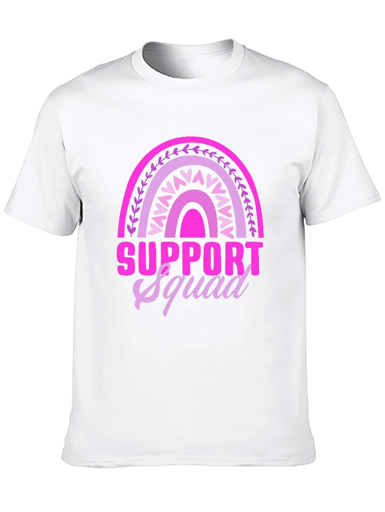 Support Squad Graphic Tee - Pink Rainbow Design