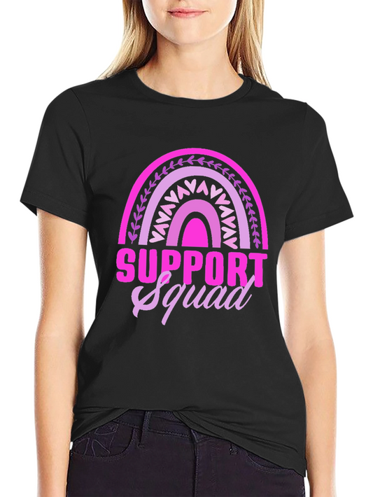 Support Squad Graphic Tee - Pink Rainbow Design