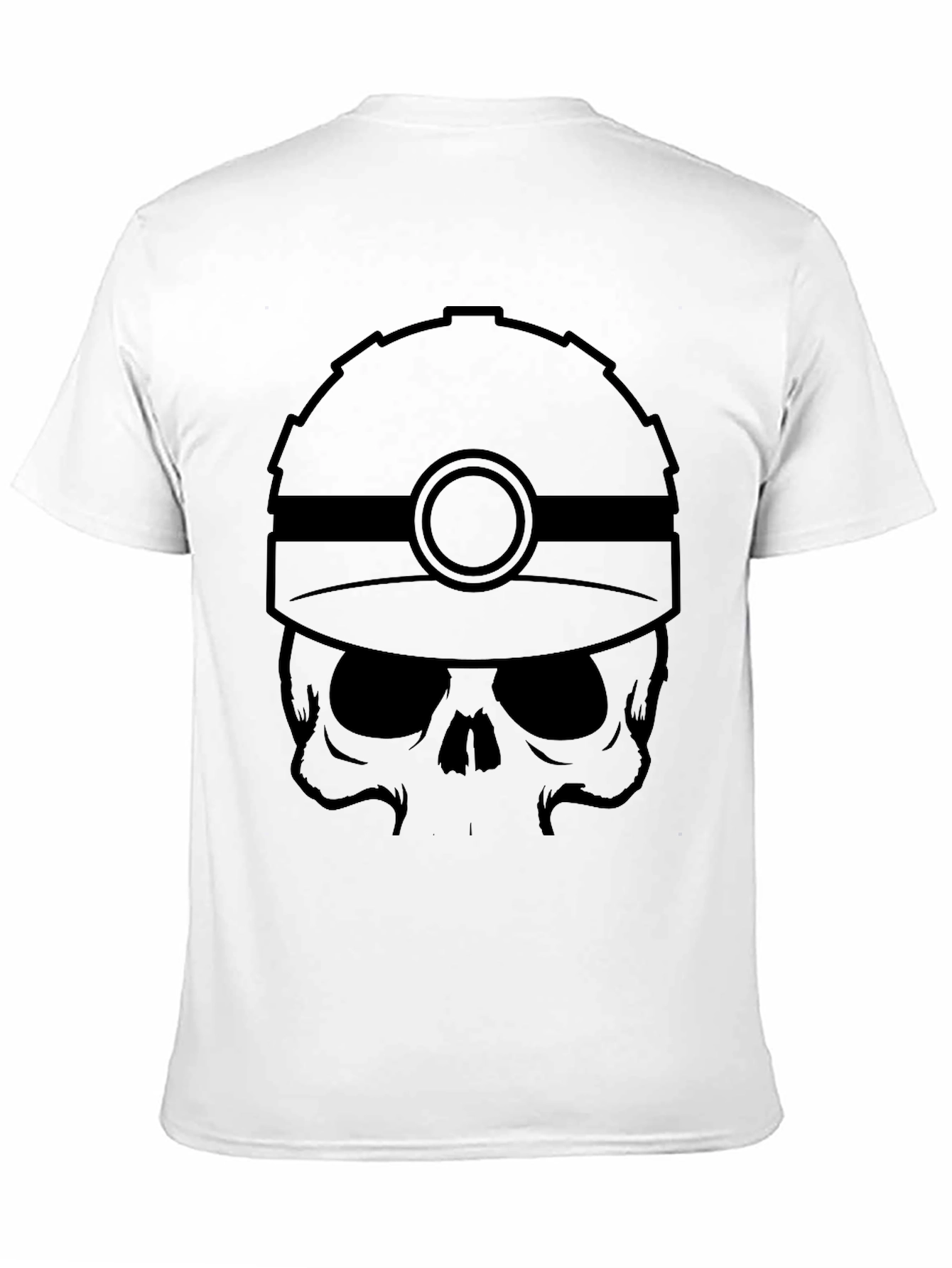 Skull Miner Graphic Tee - Black Cotton T-Shirt