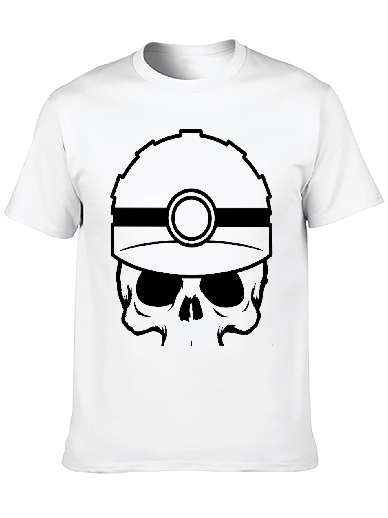 Skull Miner Graphic Tee - Black Cotton T-Shirt