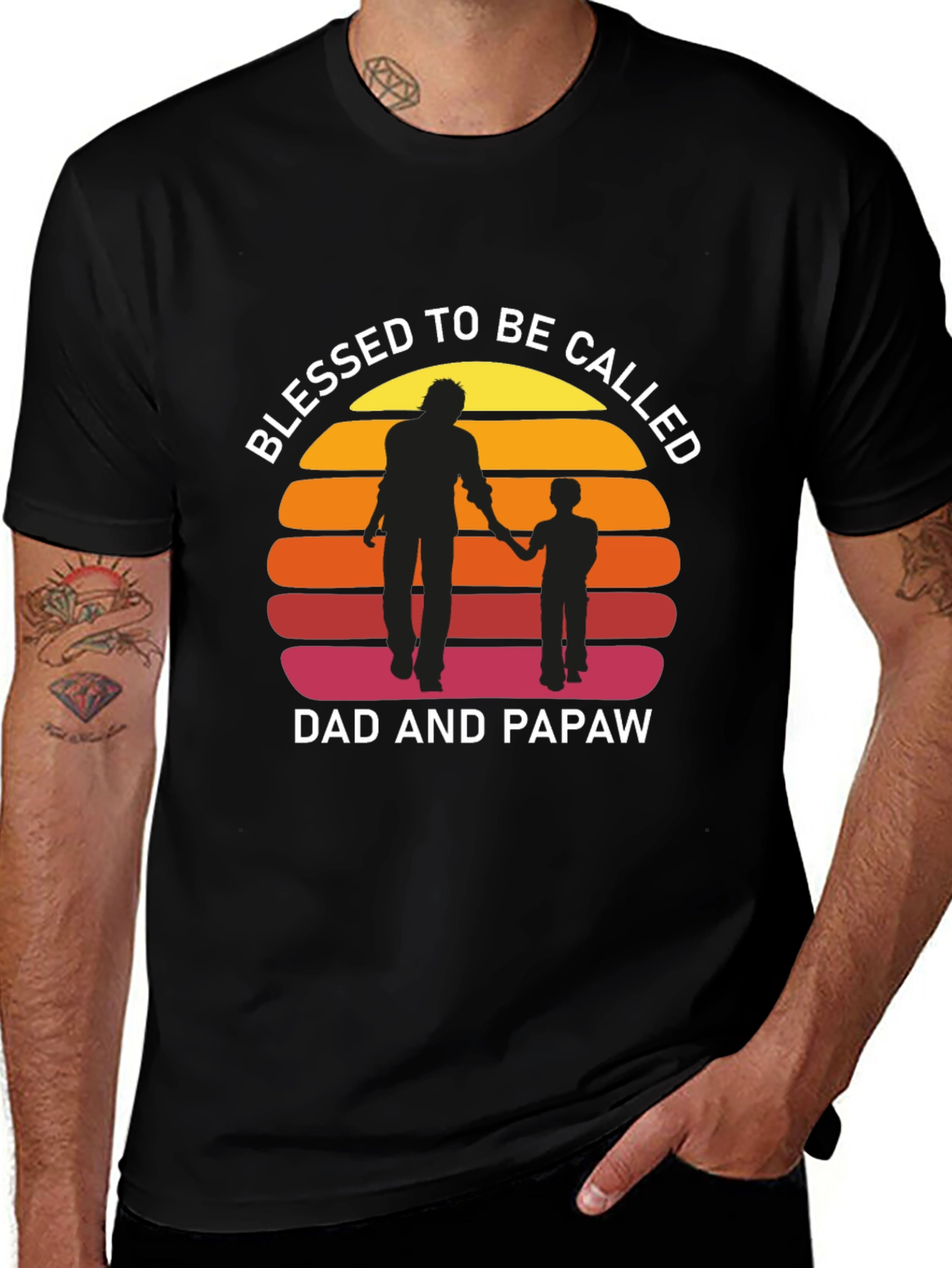 Blessed Dad & Papaw Graphic Tee