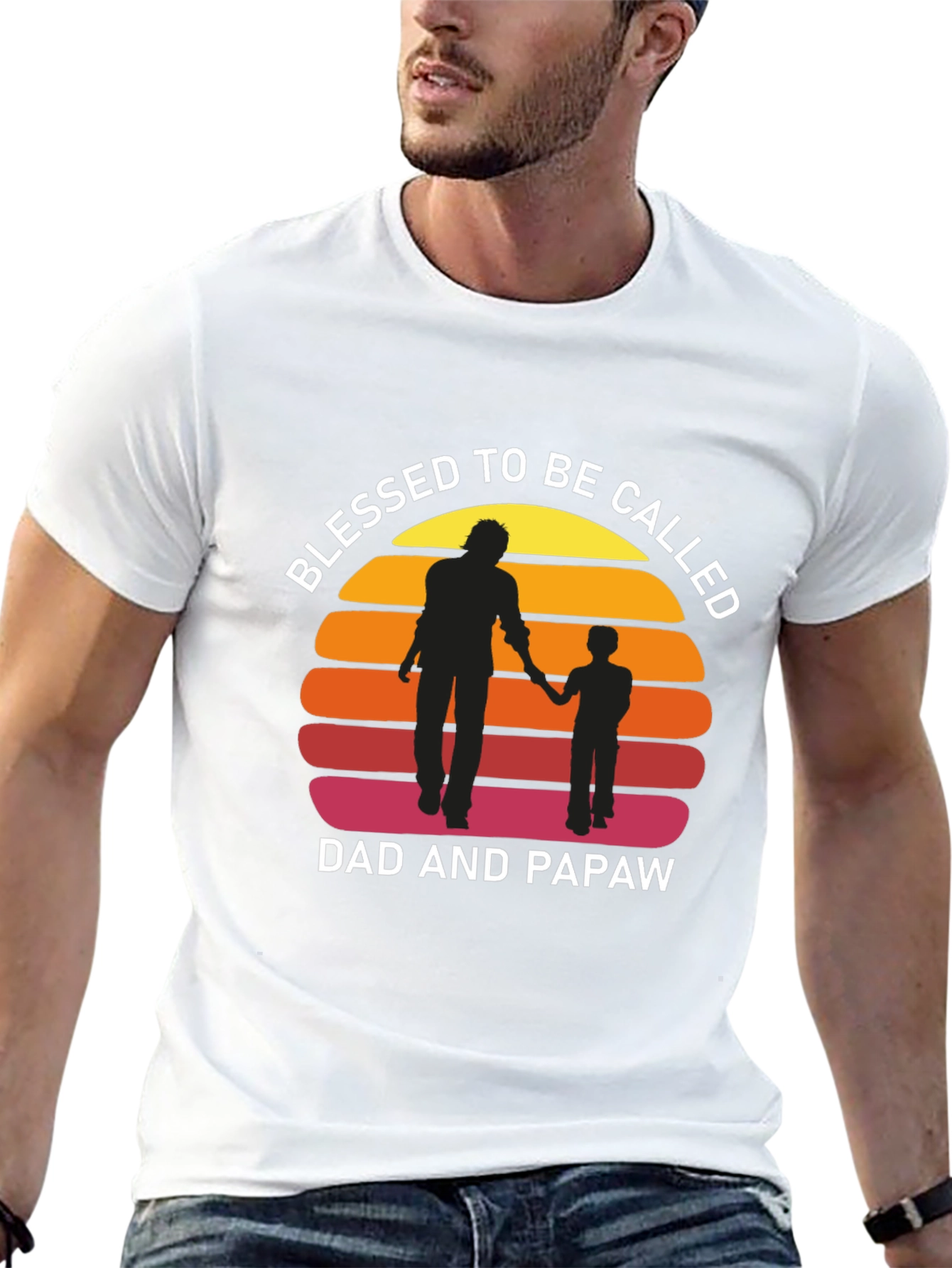 Blessed Dad & Papaw Graphic Tee