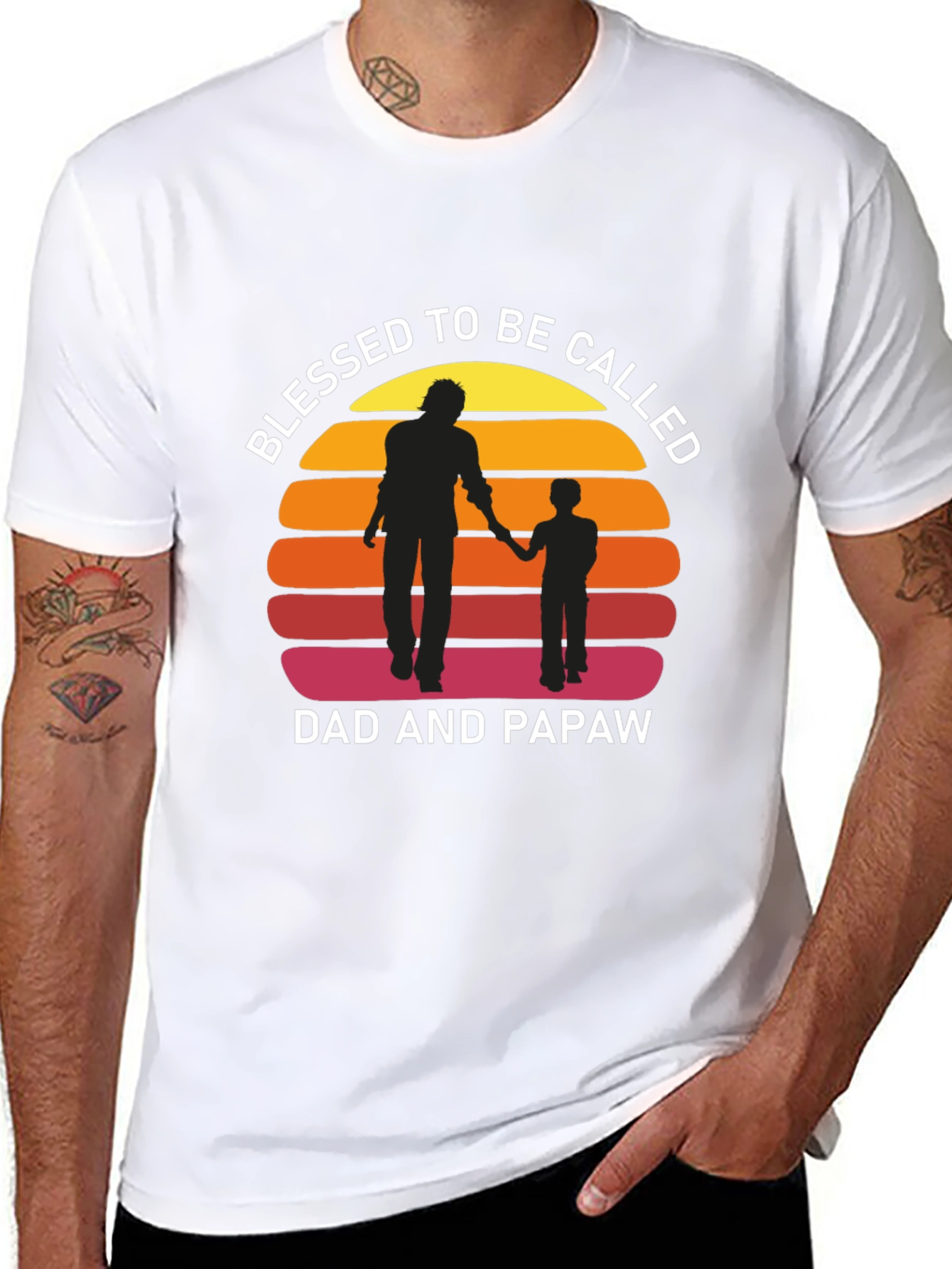 Blessed Dad & Papaw Graphic Tee