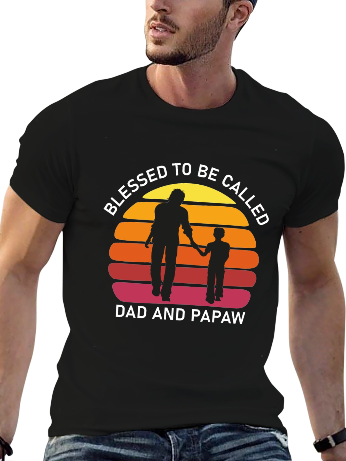Blessed Dad & Papaw Graphic Tee