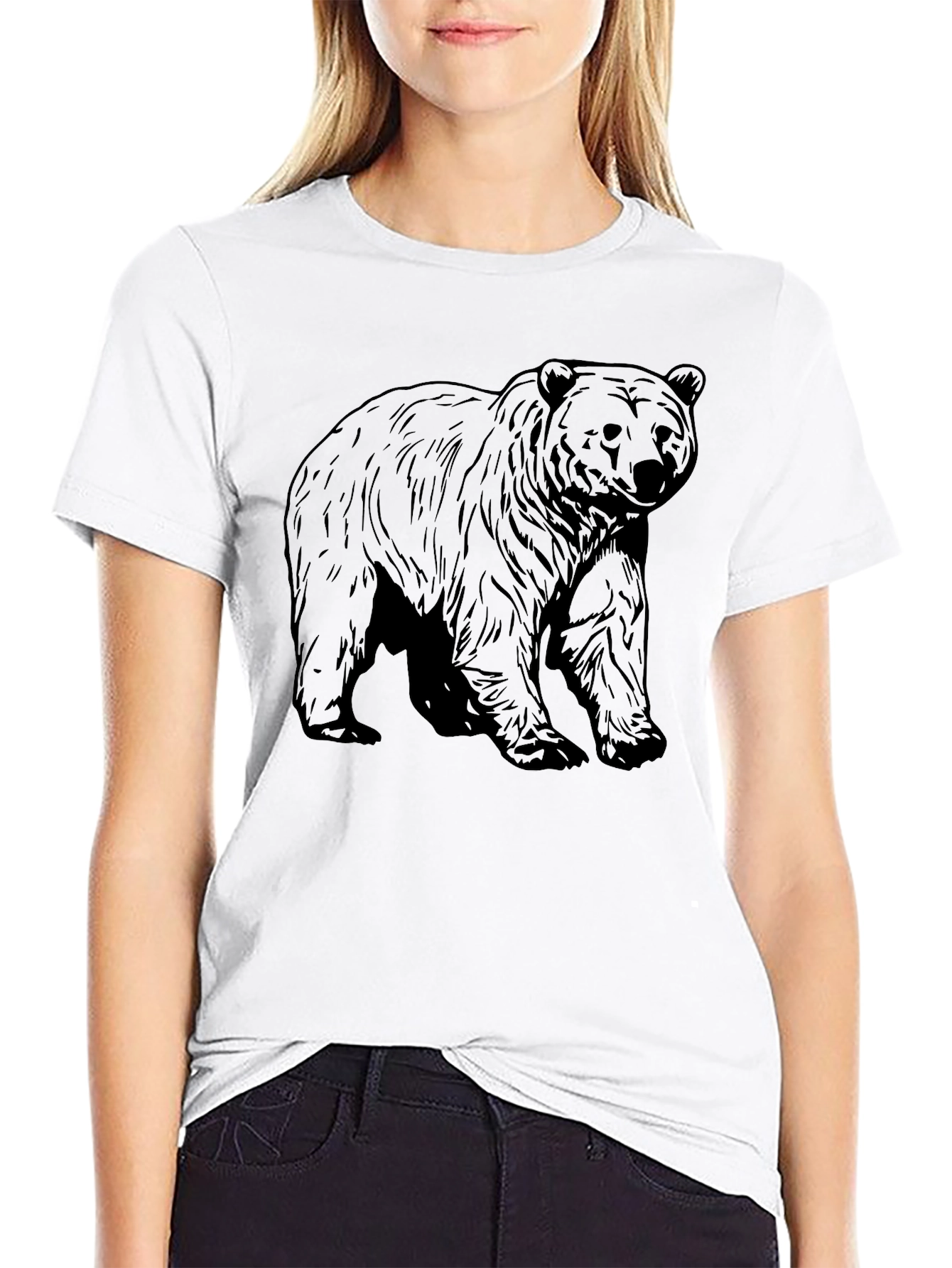 Black Bear Graphic Tee - Mens Casual Shirt
