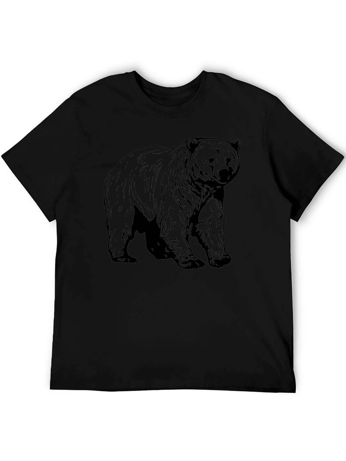 Black Bear Graphic Tee - Mens Casual Shirt