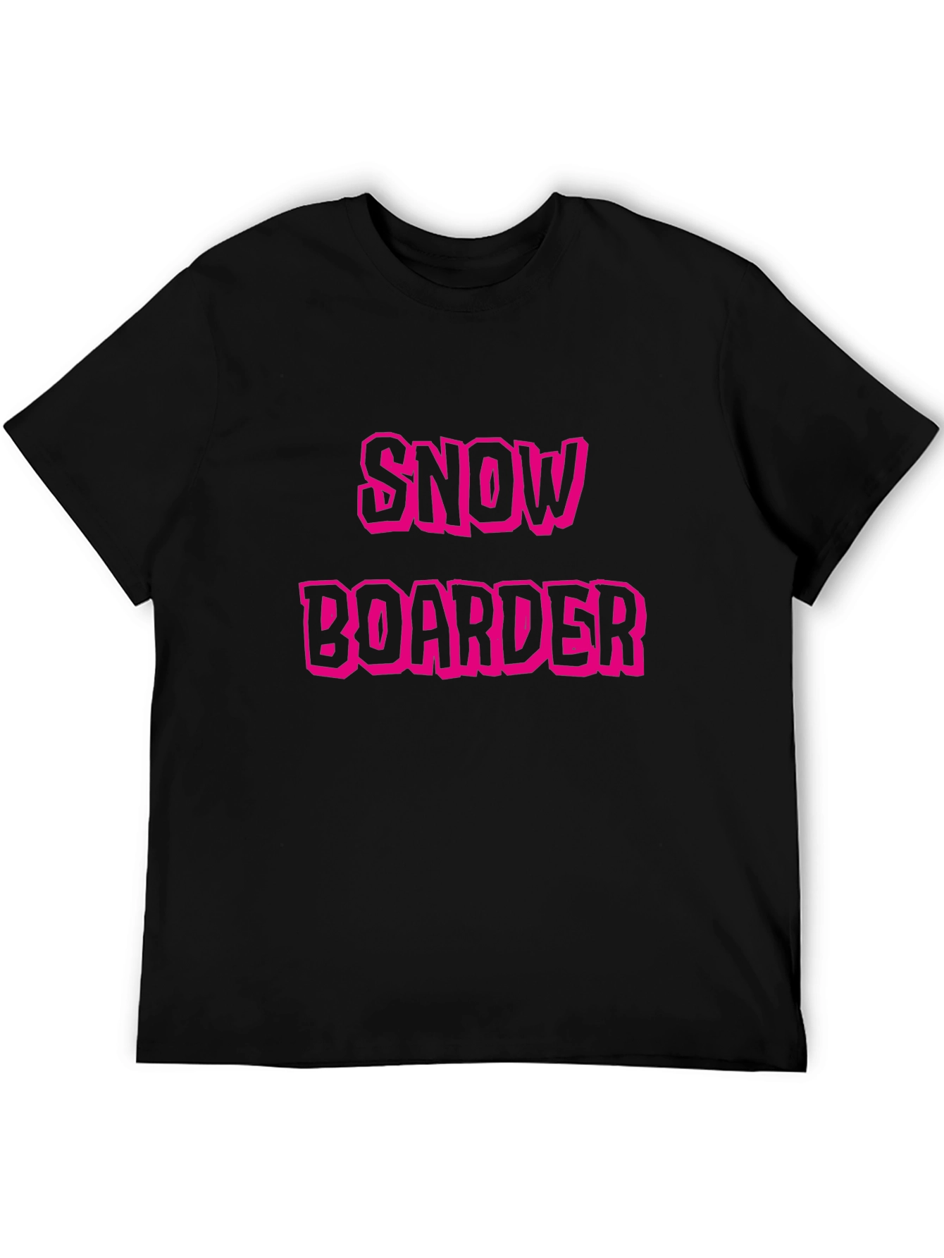 Snowboarder Graphic Tee - Black Cotton Blend