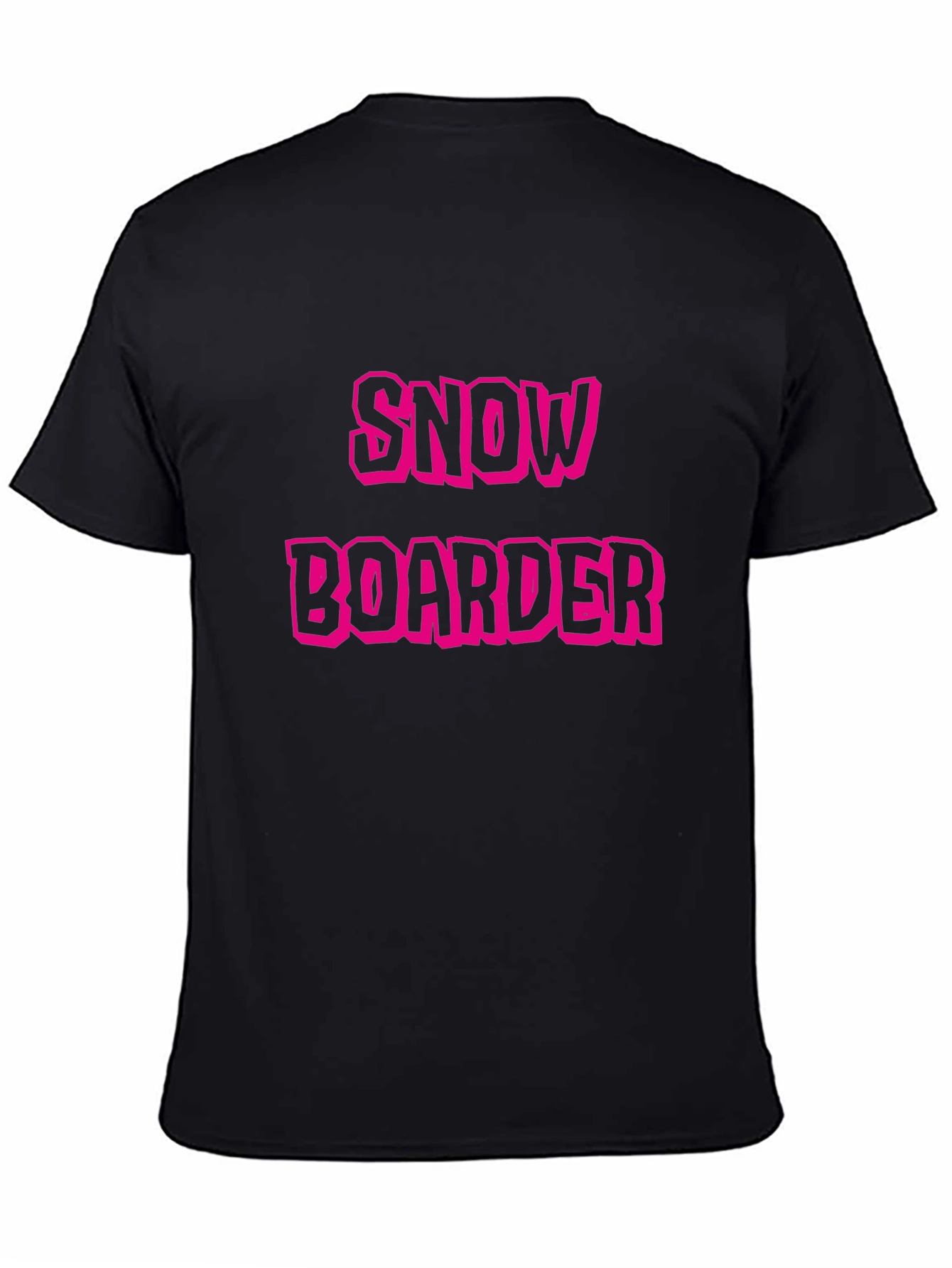Snowboarder Graphic Tee - Black Cotton Blend