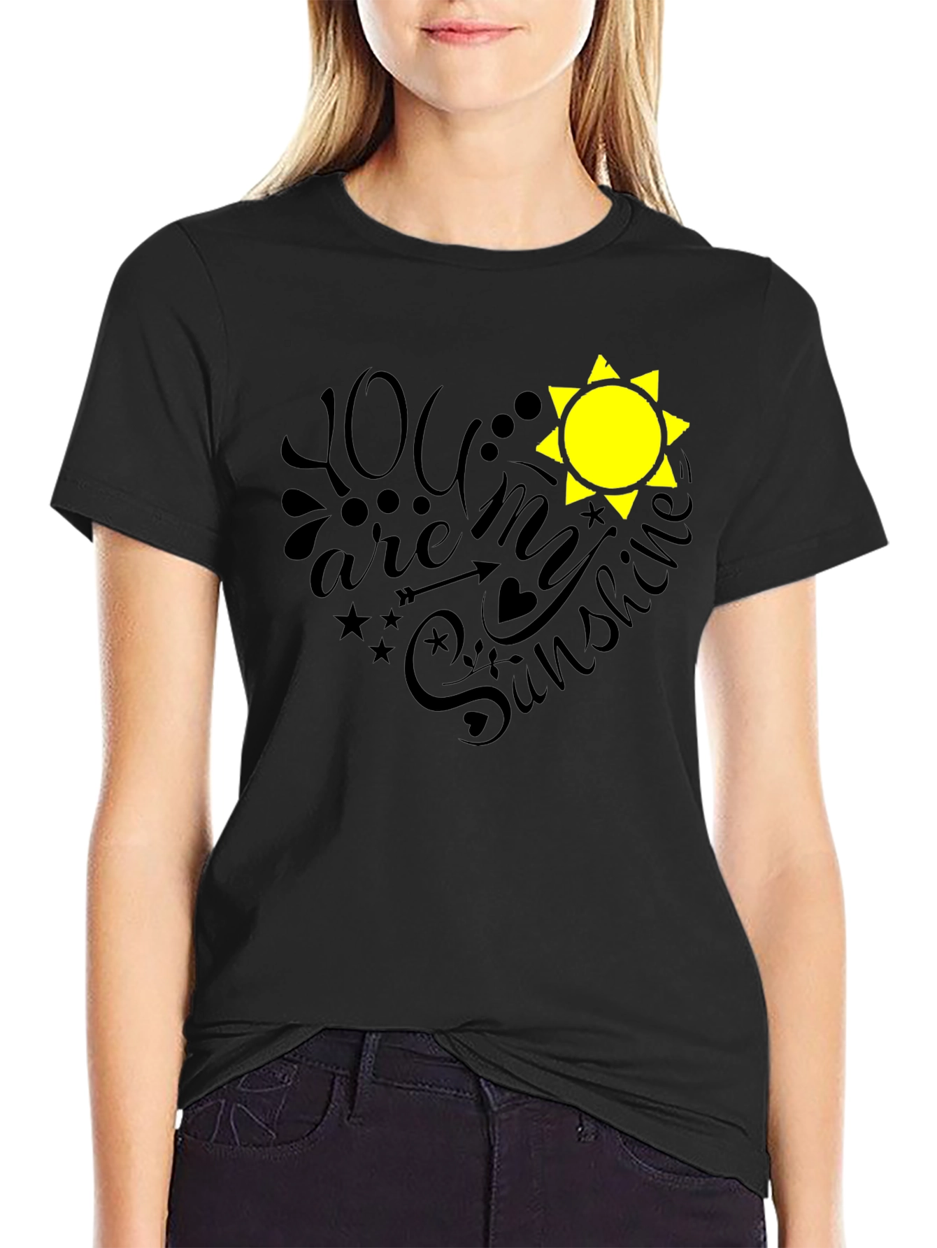You are My Sunshine Black Graphic Tee