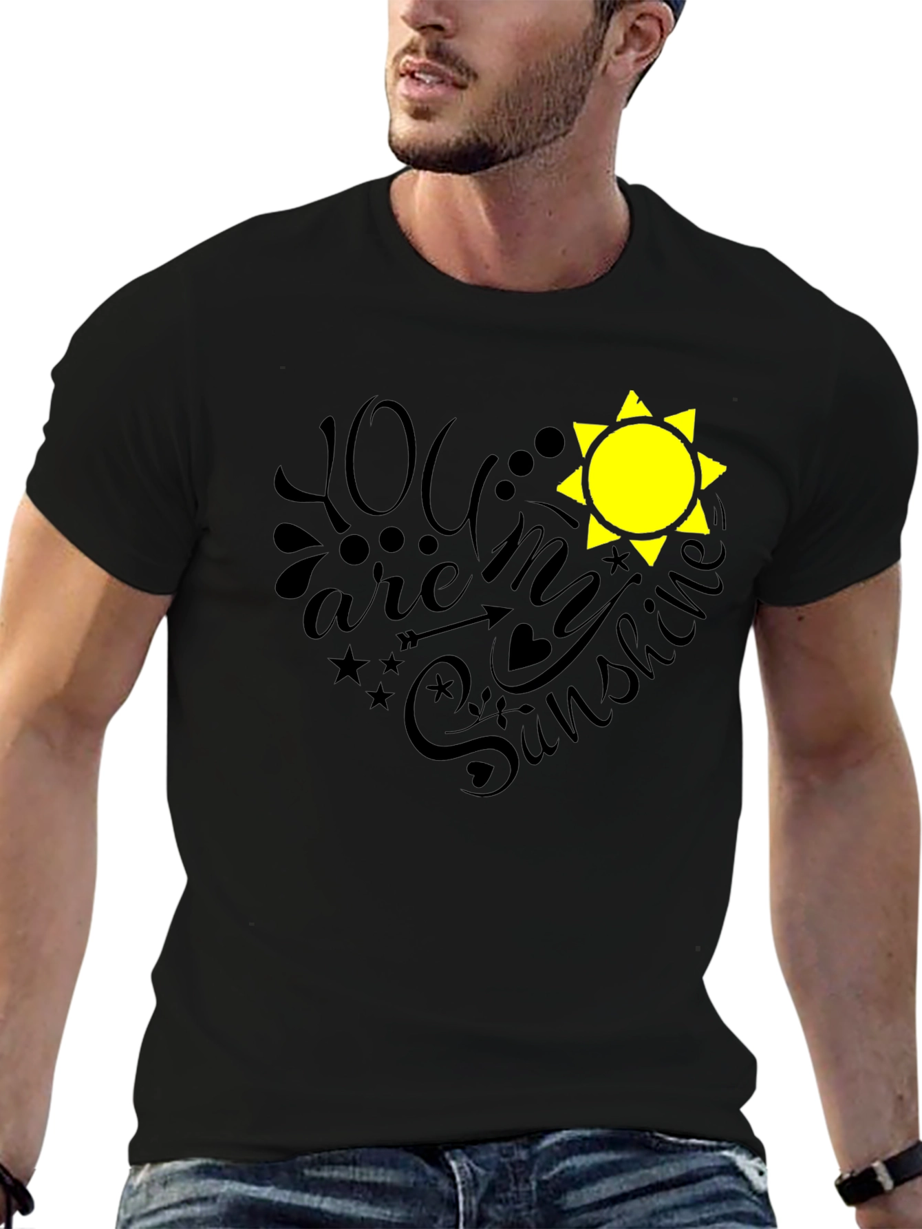 You are My Sunshine Black Graphic Tee