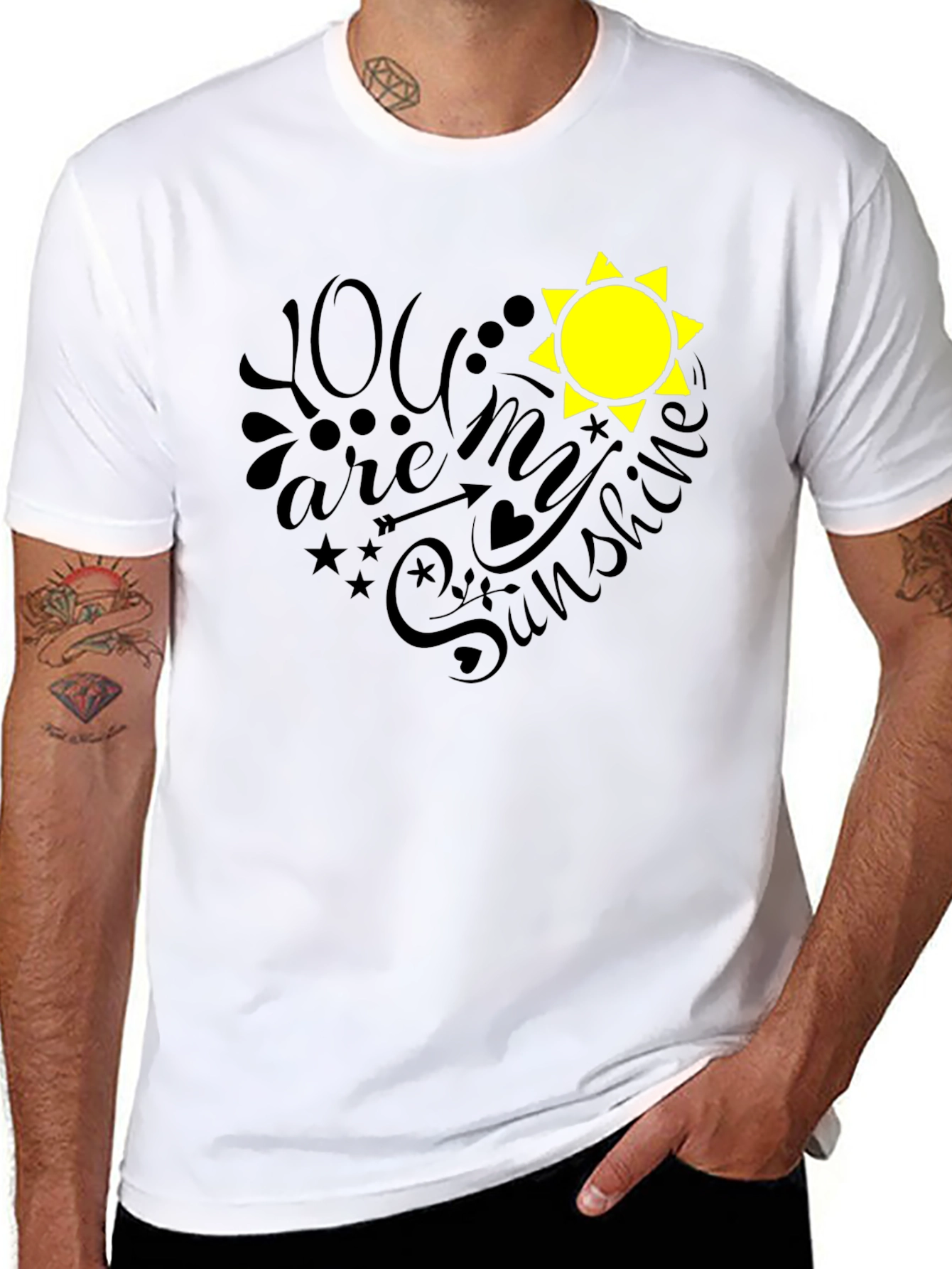 You are My Sunshine Black Graphic Tee