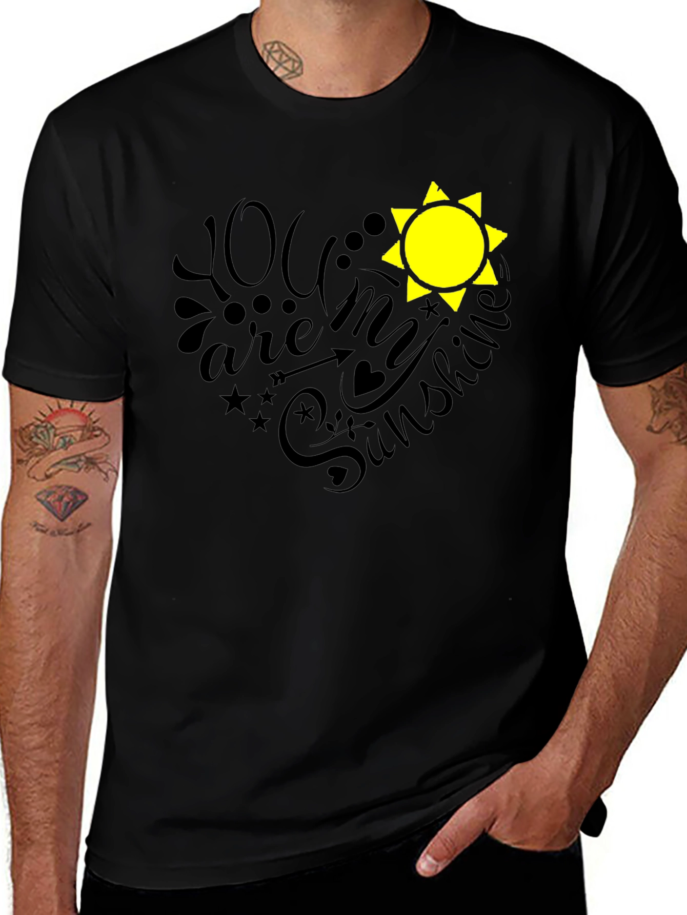 You are My Sunshine Black Graphic Tee