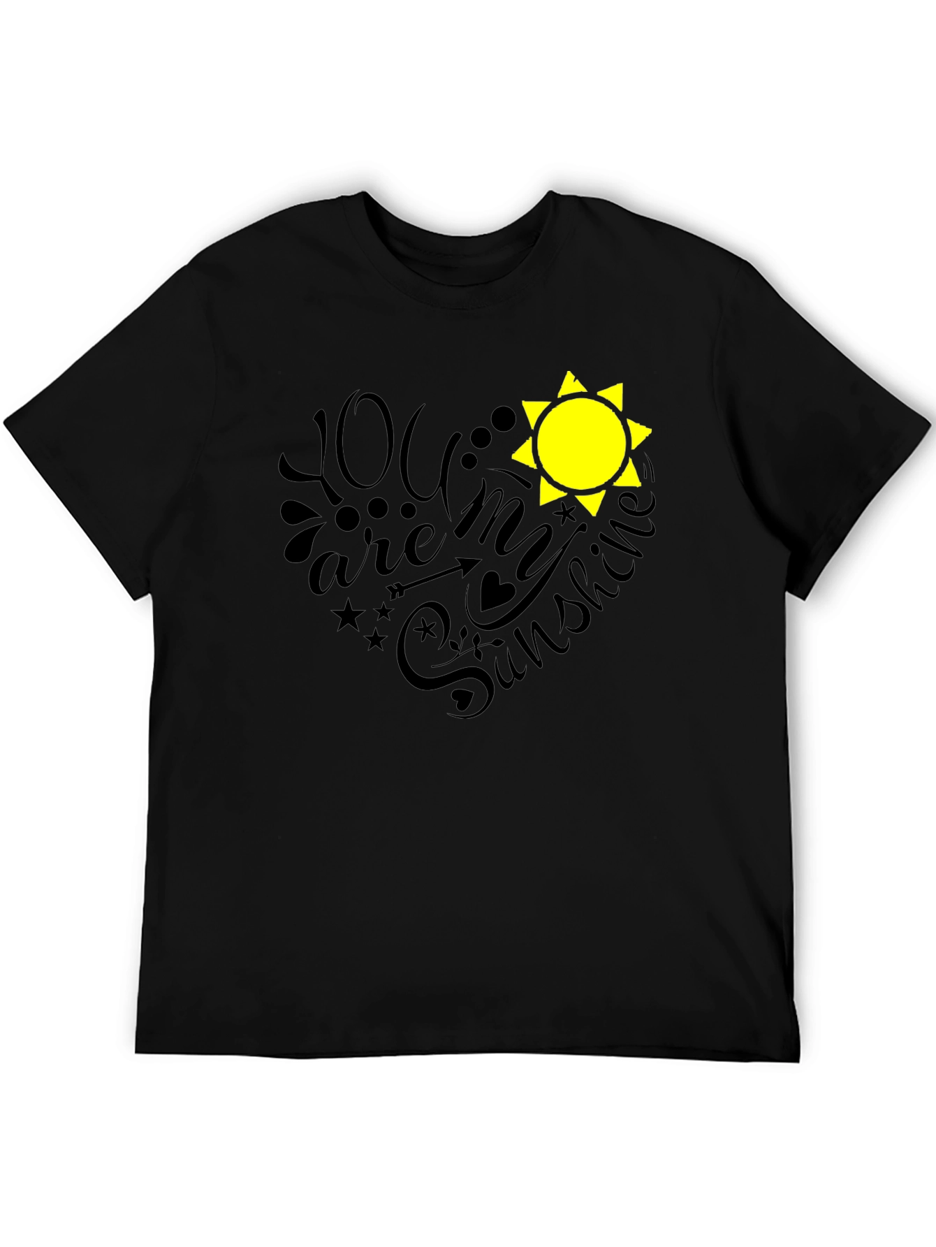 You are My Sunshine Black Graphic Tee