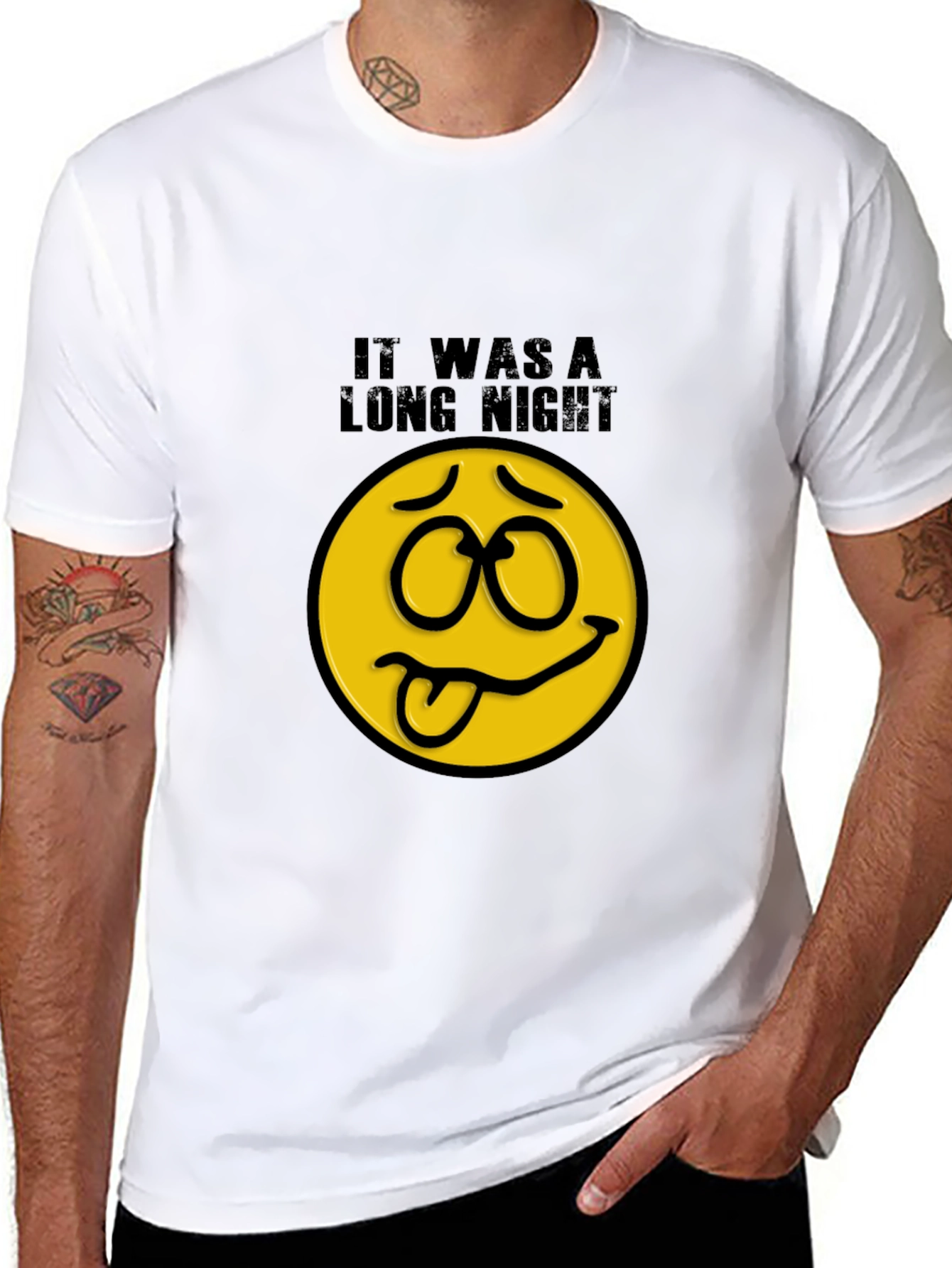 It Was A Long Night Funny Graphic Tee