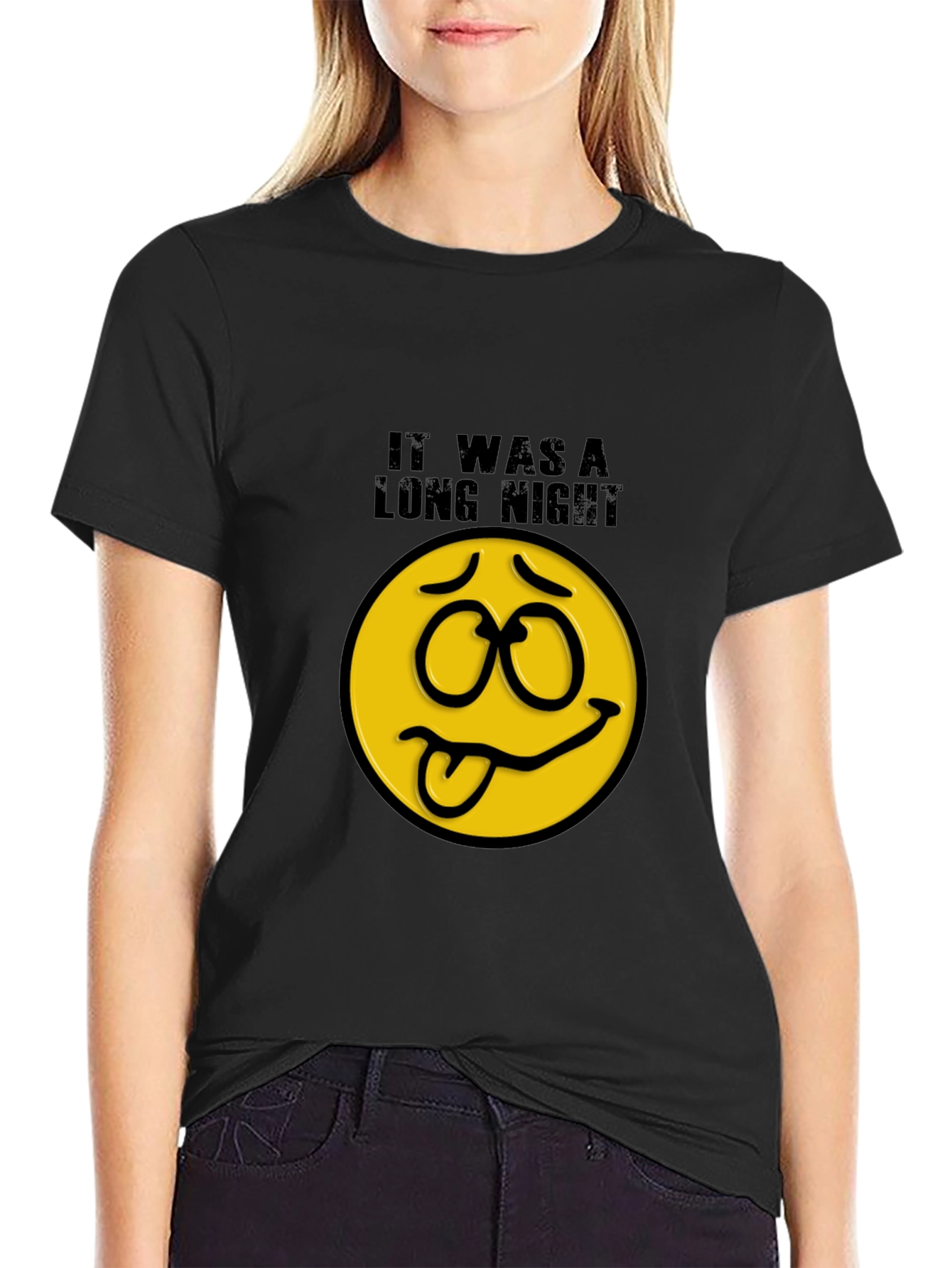 It Was A Long Night Funny Graphic Tee