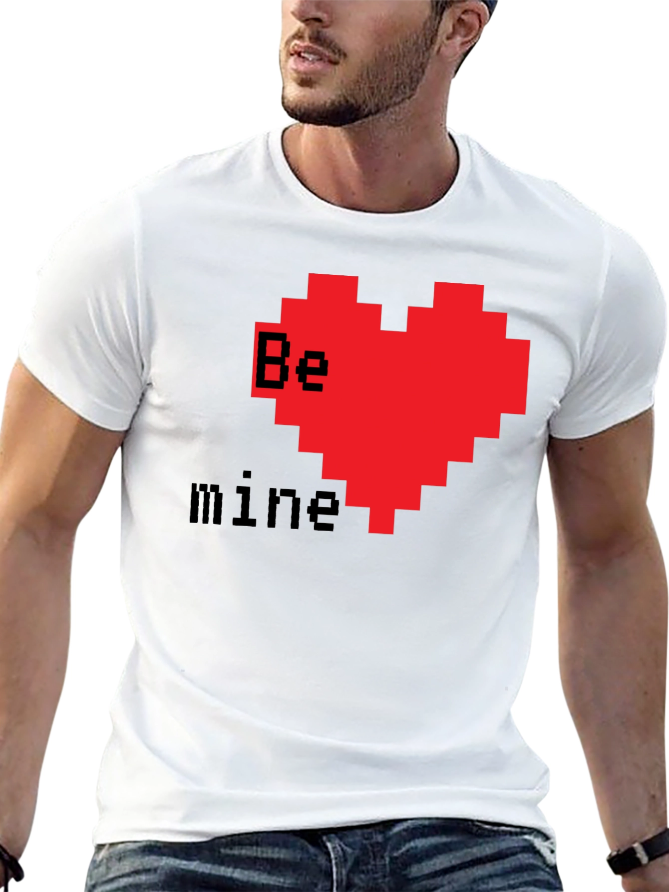 Pixel Heart Valentines T-Shirt - Be Mine