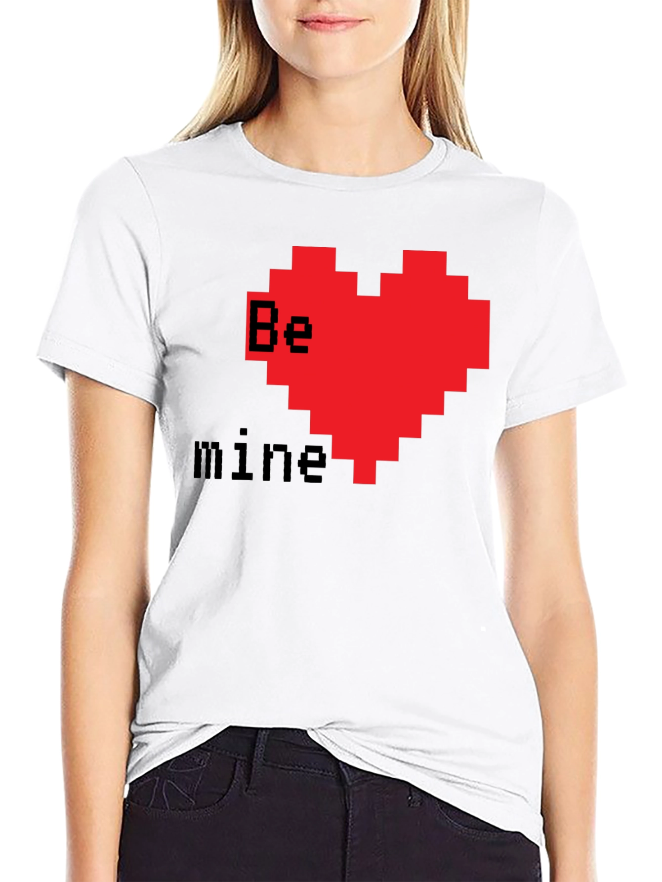 Pixel Heart Valentines T-Shirt - Be Mine